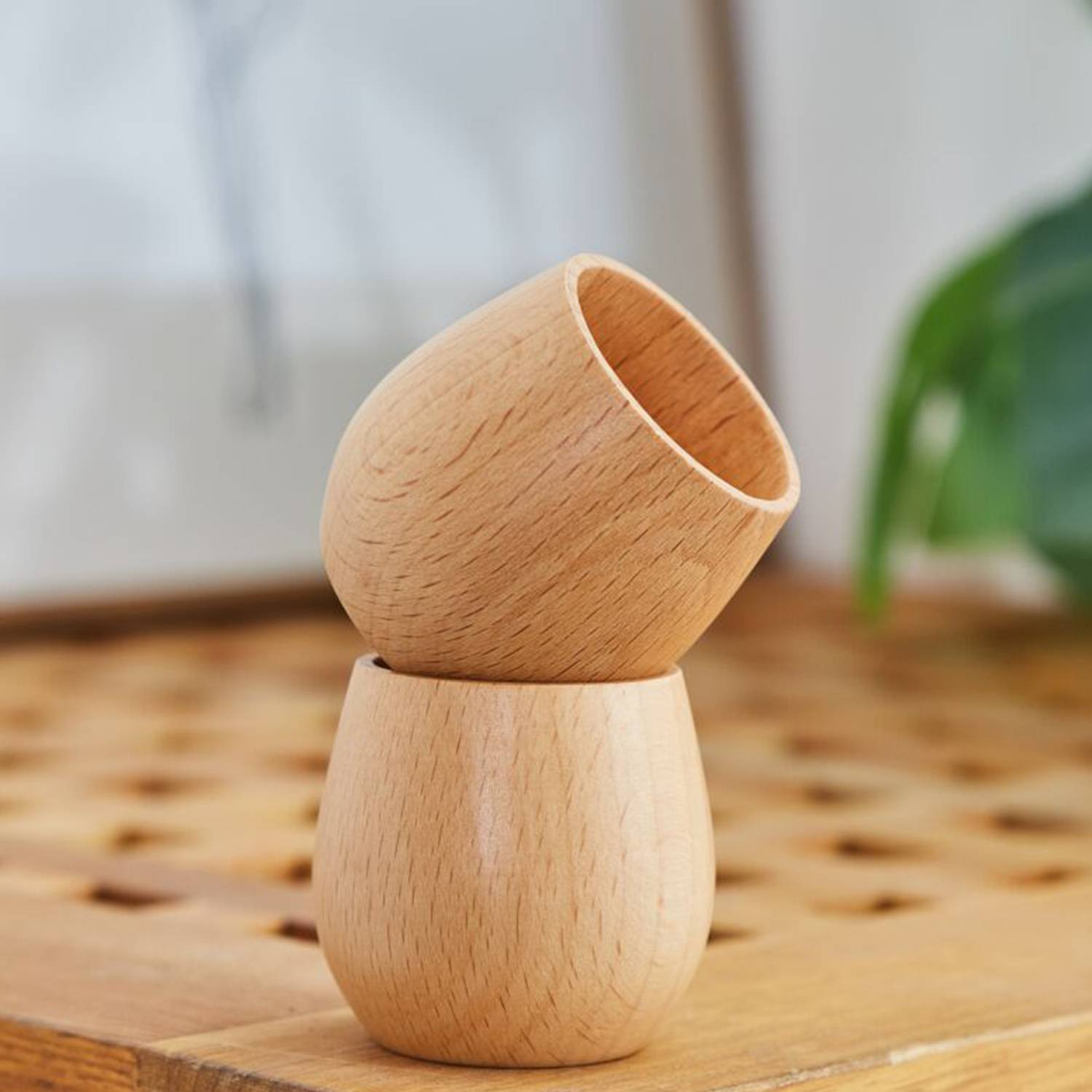 7 Oz Wooden Water Glasses 5