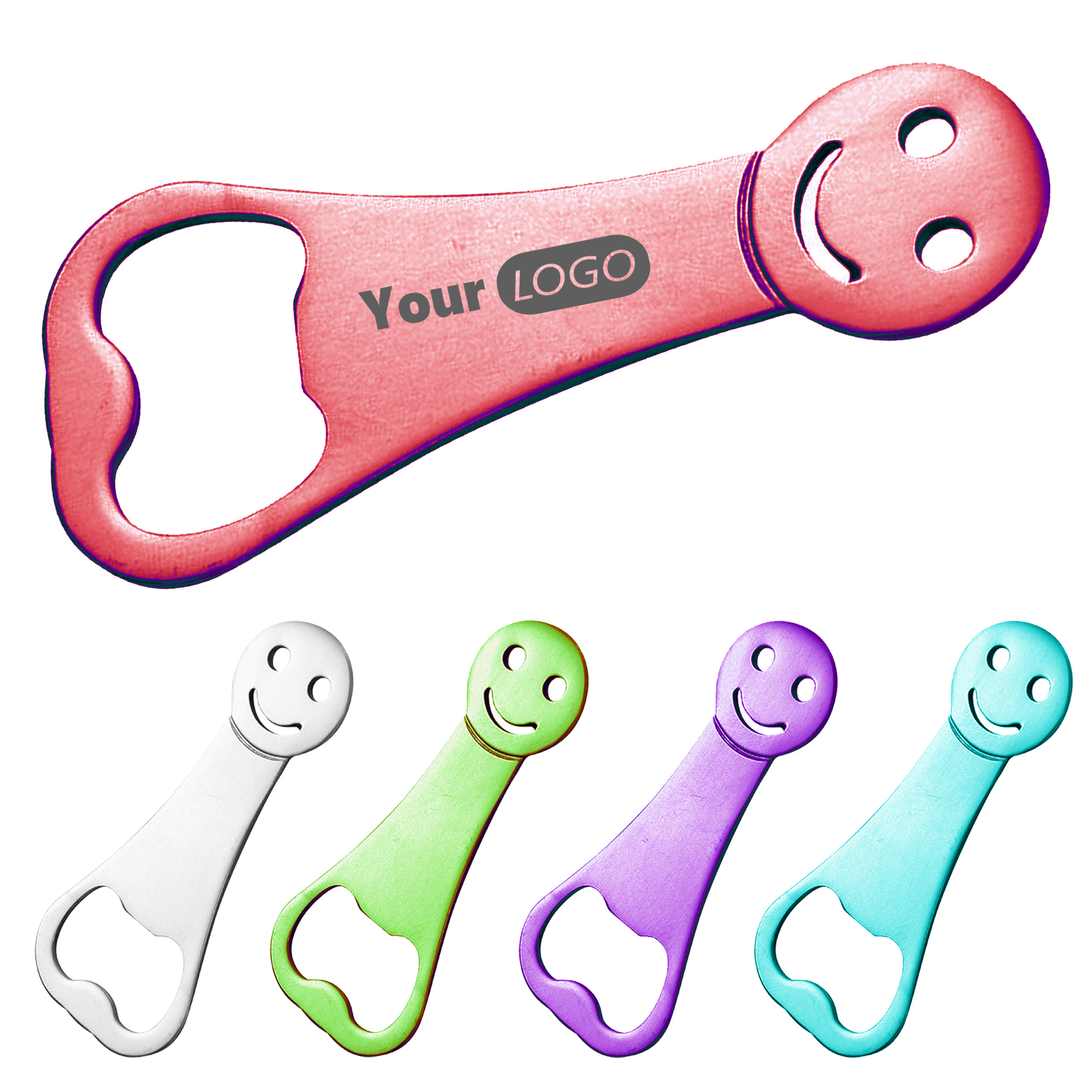Stainless Steel Fun And Portable Customizable Smiley Face Bottle Opener 2