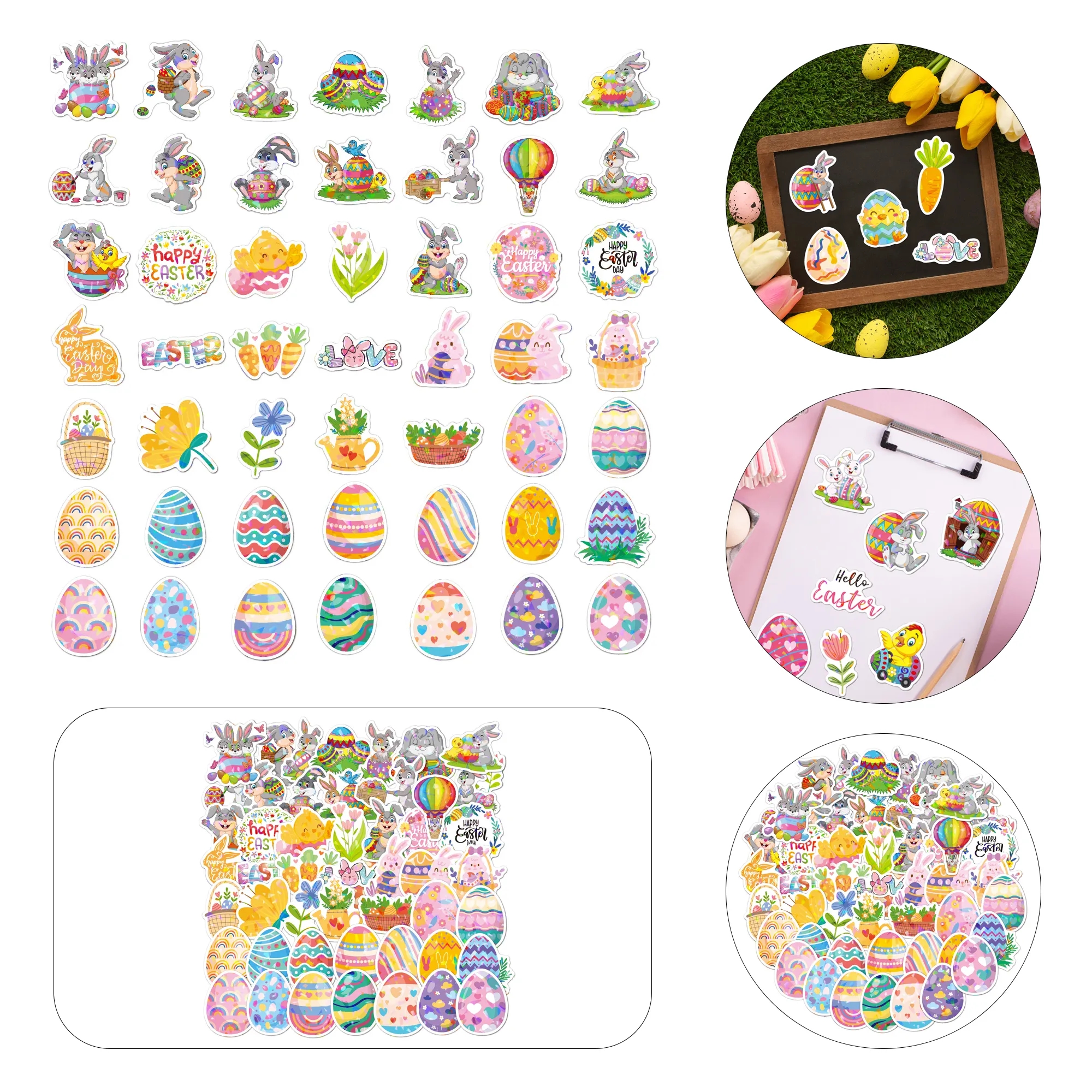 Holographic Laser Waterproof Egg Sticker 2