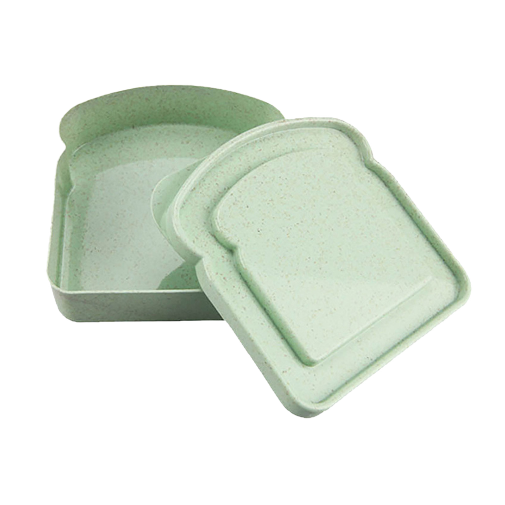 Wheat Straw Toast Shape Portable Sandwich Lunch Bento Box 2