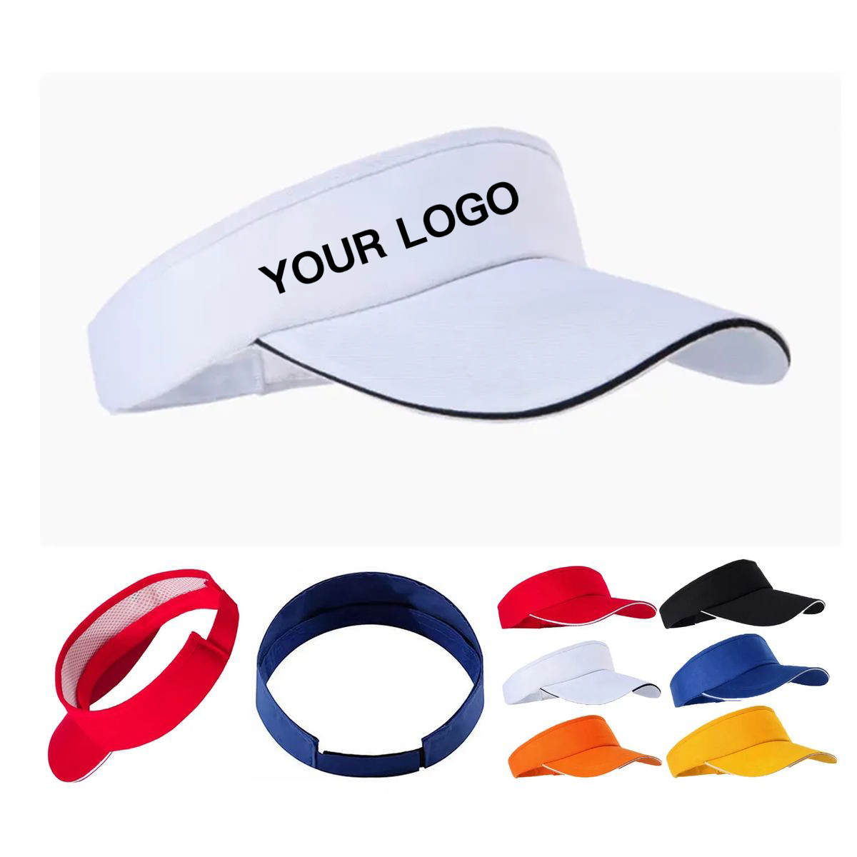 Breathable Poly Cotton Visor with Curved Bill 4