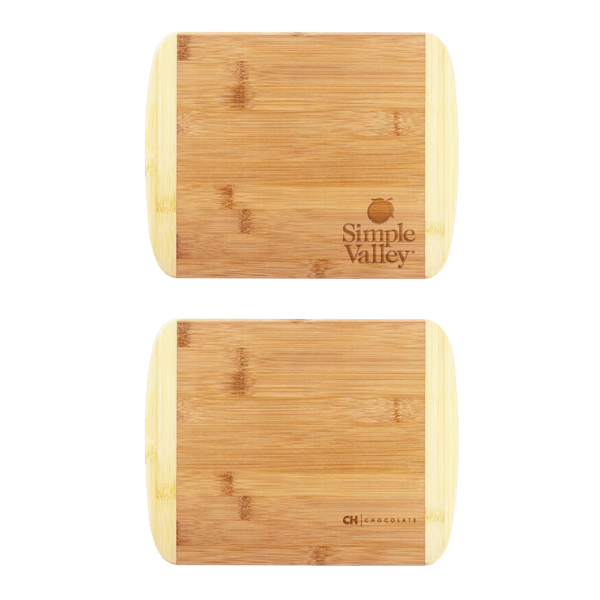 Two-Tone Bamboo Cutting Board 11" x 8-3/4" 2