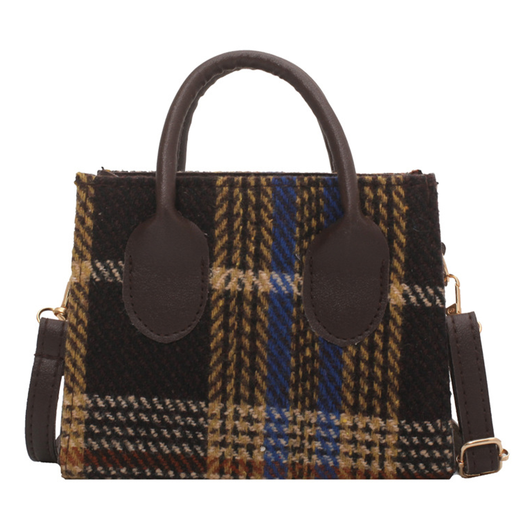 Canvas Small checkered cross-body bag 2