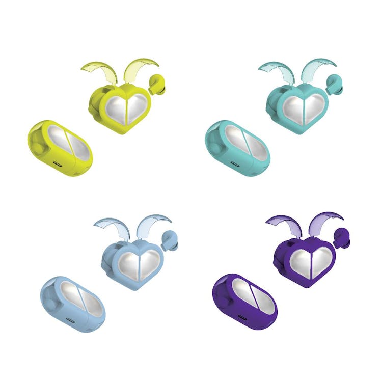 Heart Shaped True Wireless Earbuds - Assorted Colors 2
