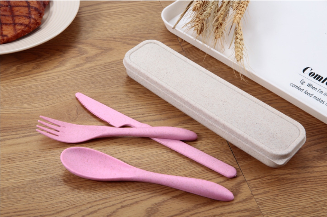 Three-piece Wheat Straw Knife and Fork Set 3