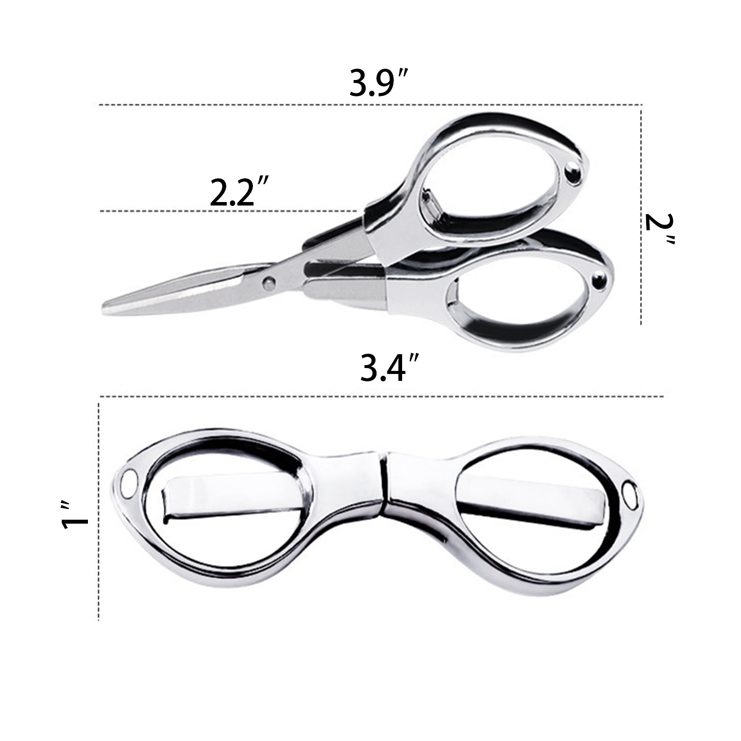 Mini Folding Scissors - Portable Multi-Tool w/ Metal Handle 6