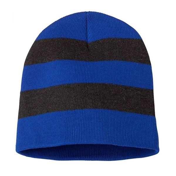 Rugby Striped Knit Beanies 5