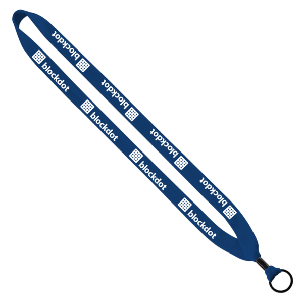 3/4" Cotton Lanyard with Metal Crimp & Split-Ring 29
