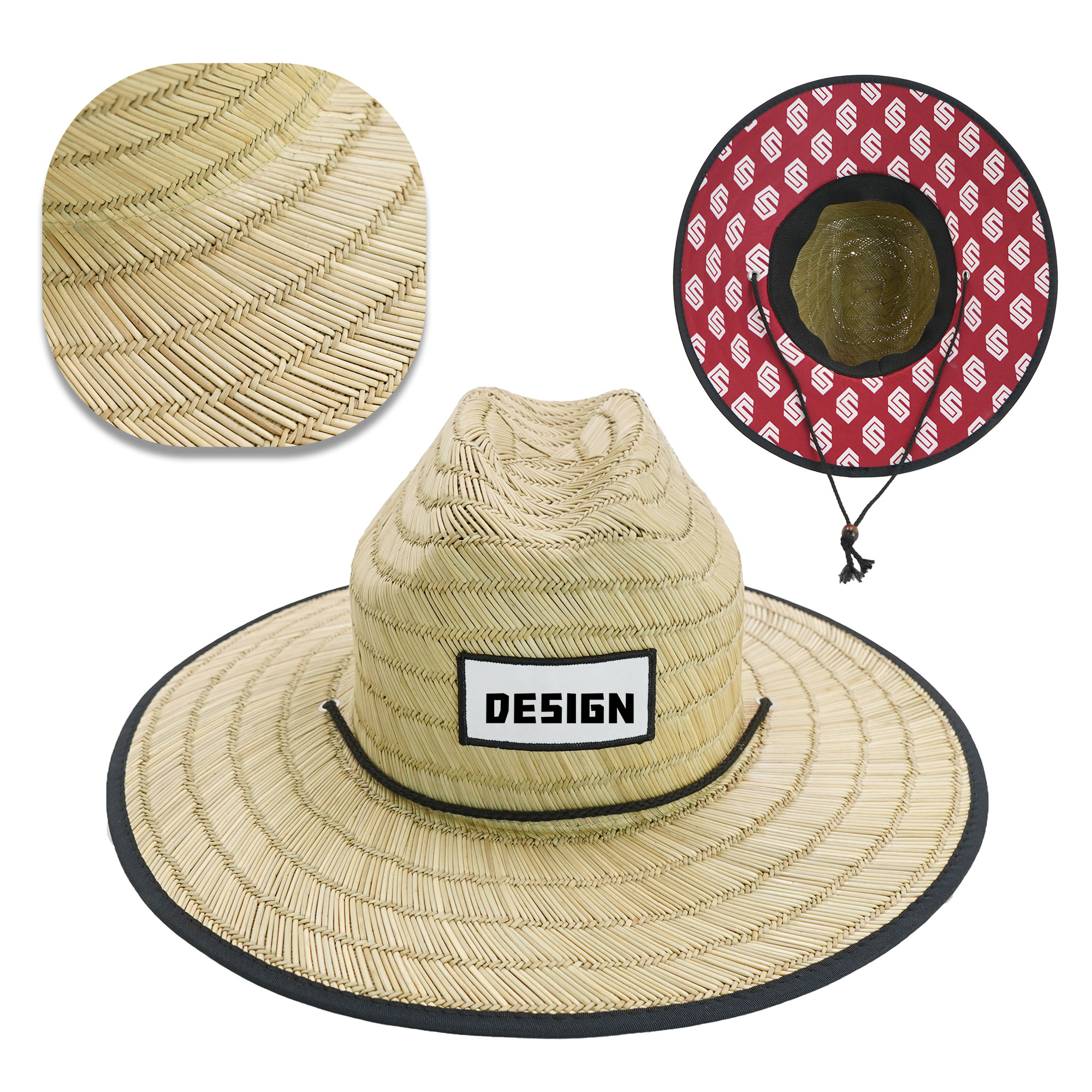 Full Color Imprint Beach Sun Straw Hat 2
