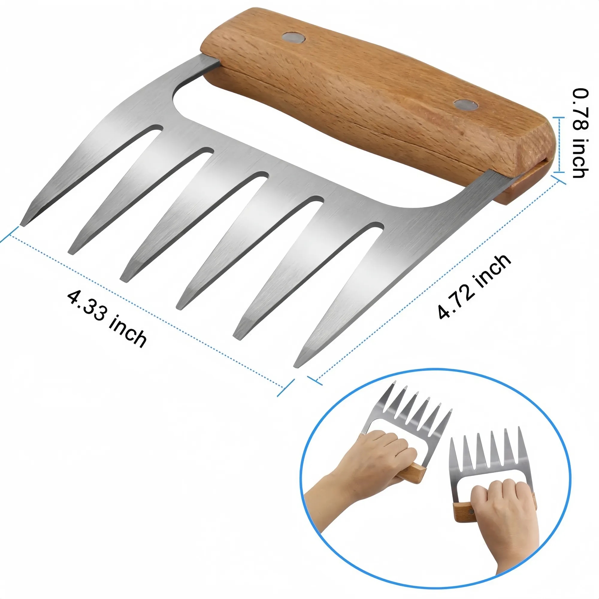 Shredder Claws For Meat Stainless Blades 3
