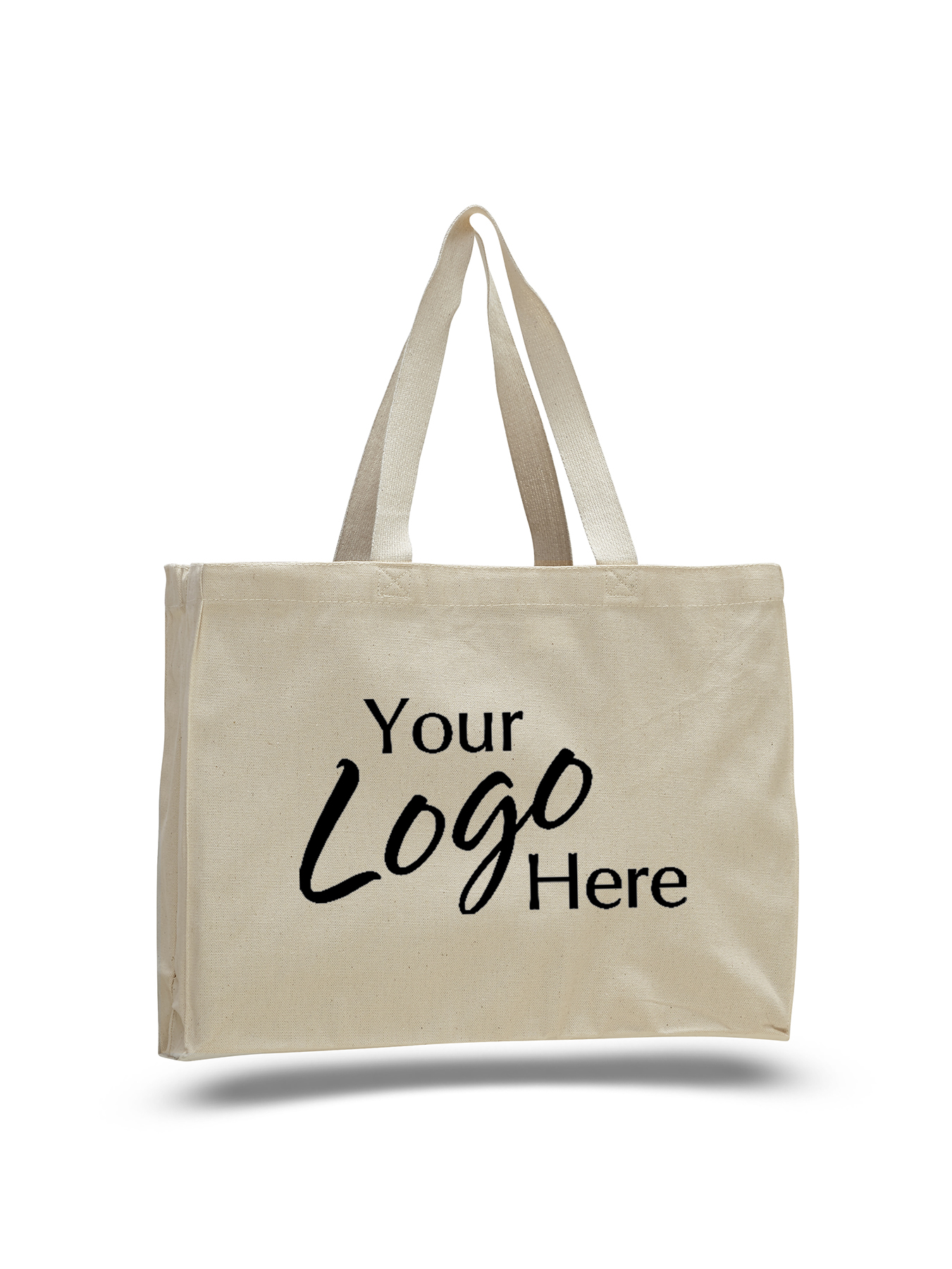 Canvas Tote Bag 15" W x 12" H with 4" Gusset, custom tote bag with logo imprint 15