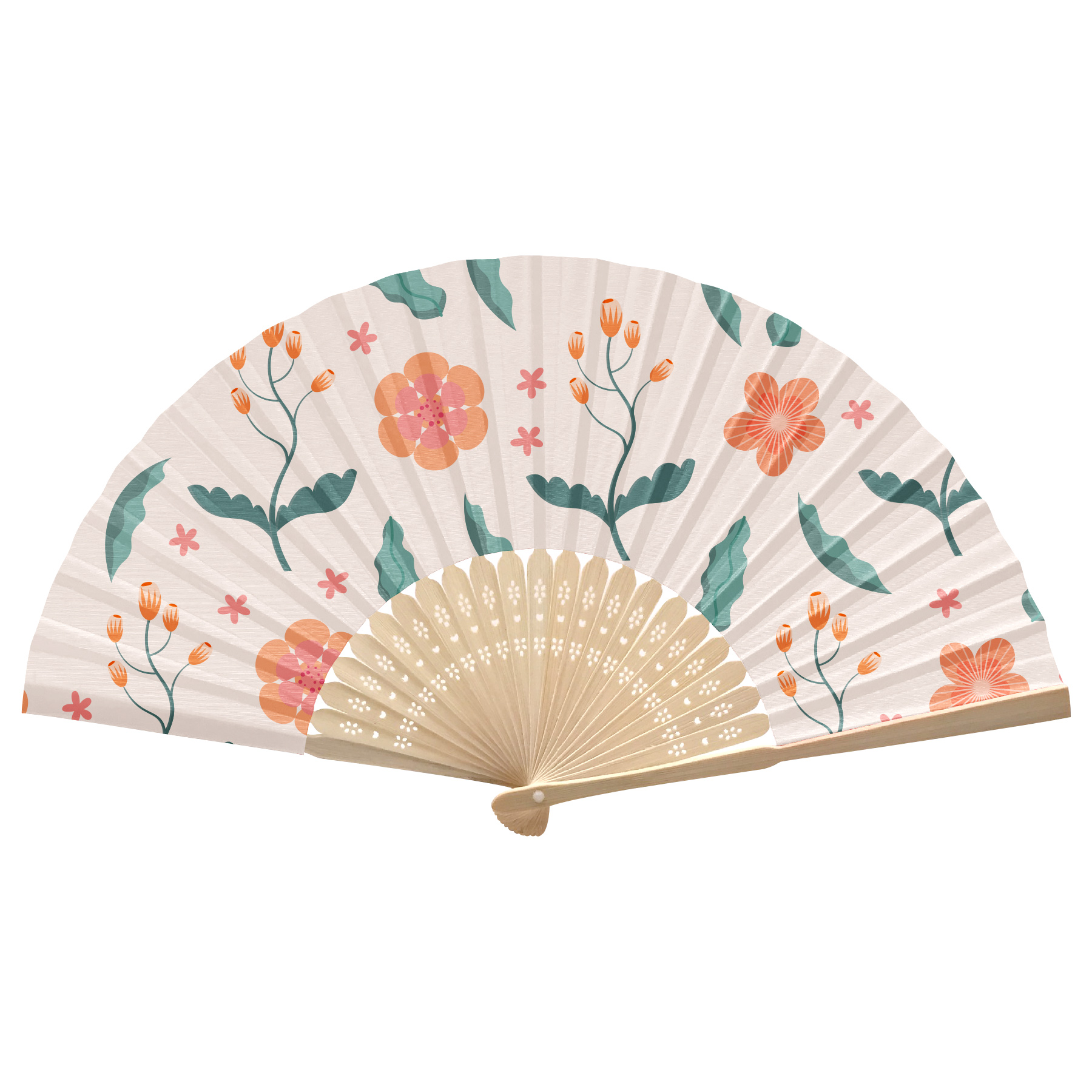 Foldable Bamboo Fan 18