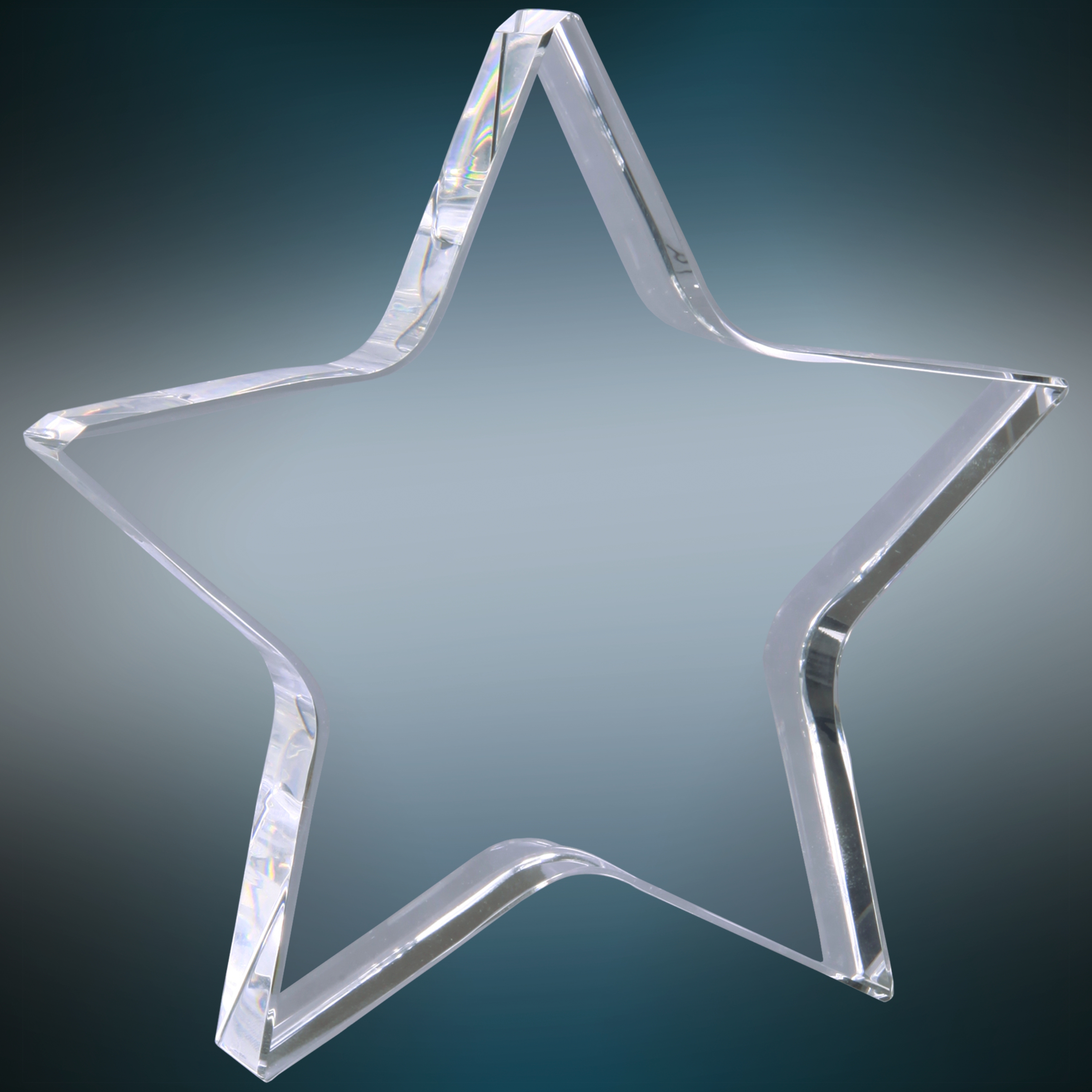 5" x 5" Crystal Star Award 3
