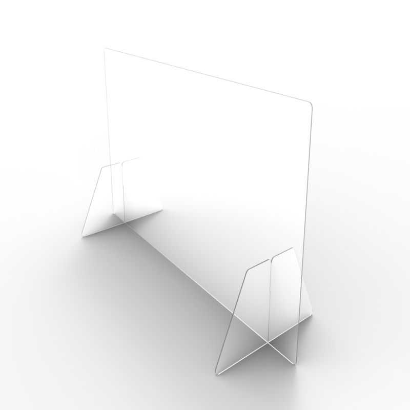 Clear Acrylic Sneeze Guard with Detachable Legs 3