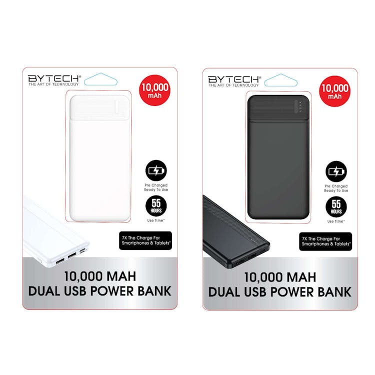 Dual USB Power Bank - 10k mAh Assorted Colors 1