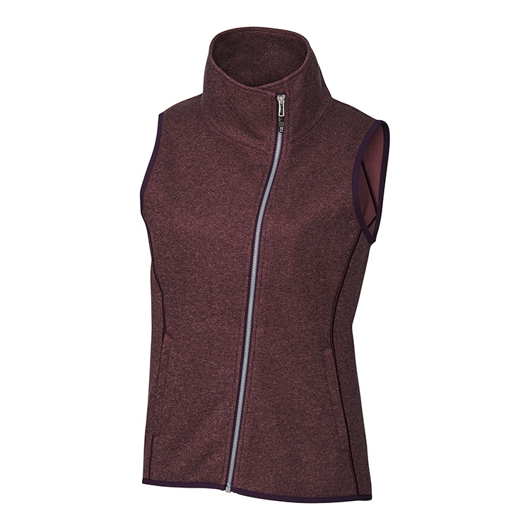 Cutter & Buck Ladies Mainsail Sweater-Knit Full Zip Vest 5