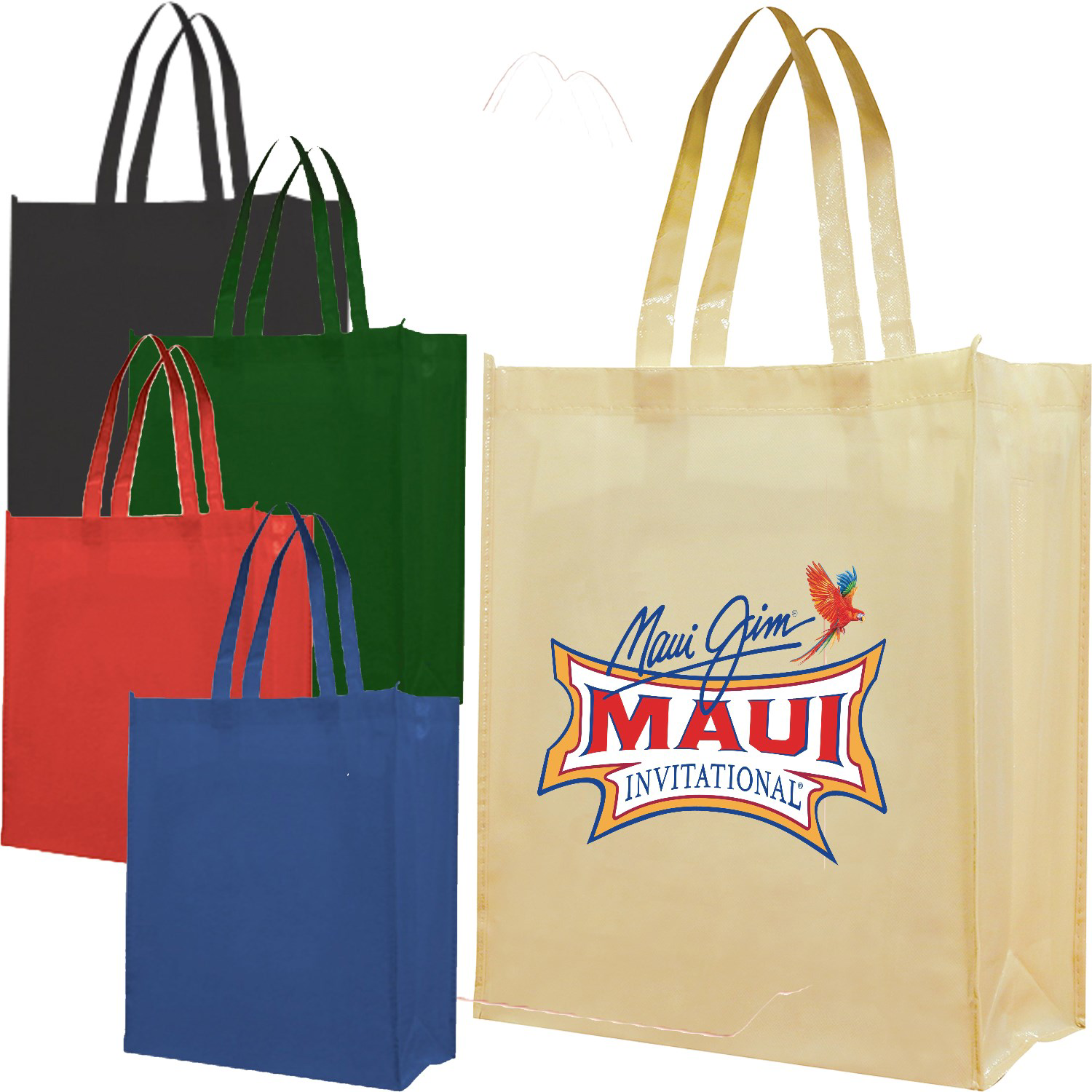 110 GSM Attractive Laminate Patent Finish Tote Bag W/ Gusset (12.75" X 15.75" X 4.75") 2
