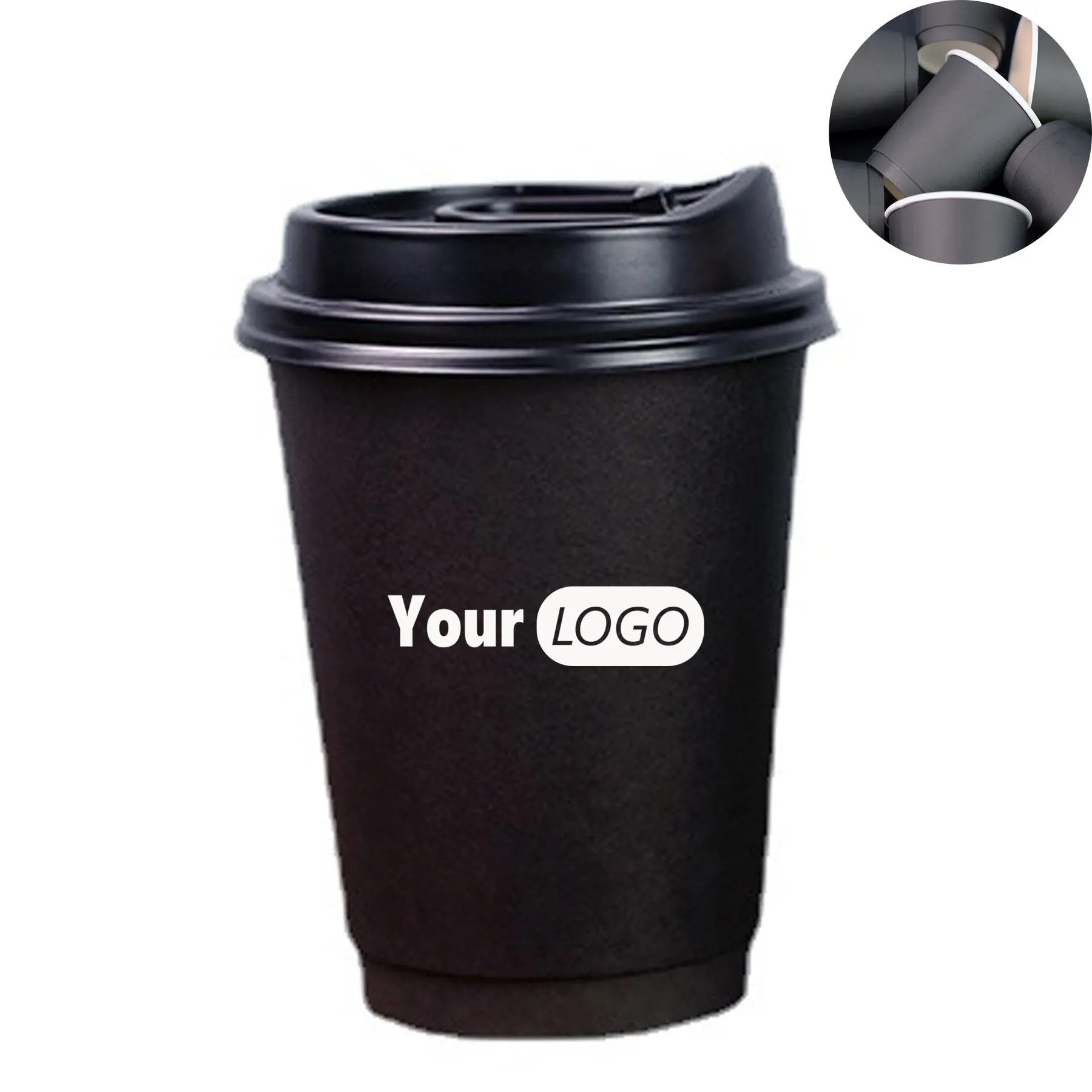 Disposable black paper cup 4