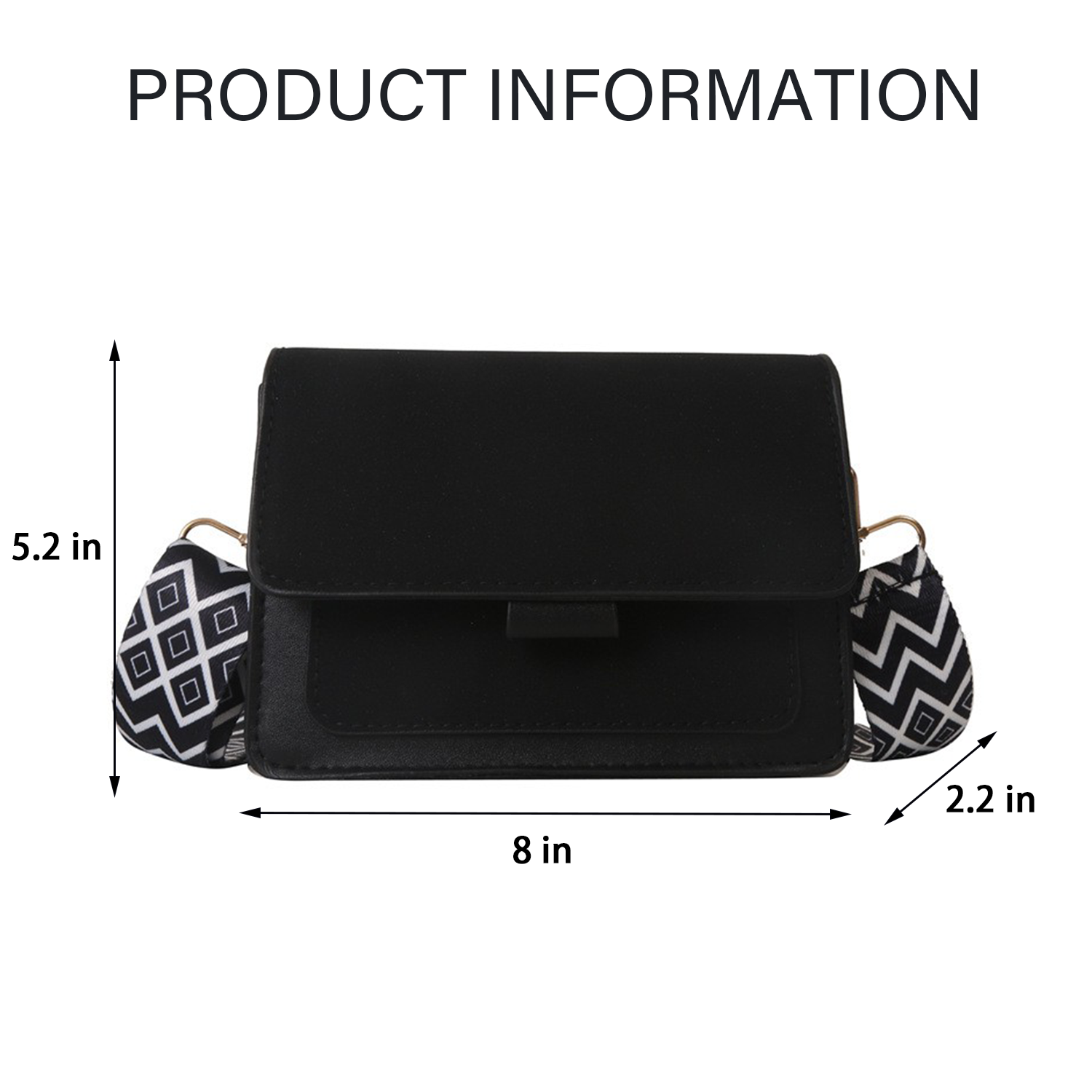 PU Leather Square Shoulder Crossbody Bag 3