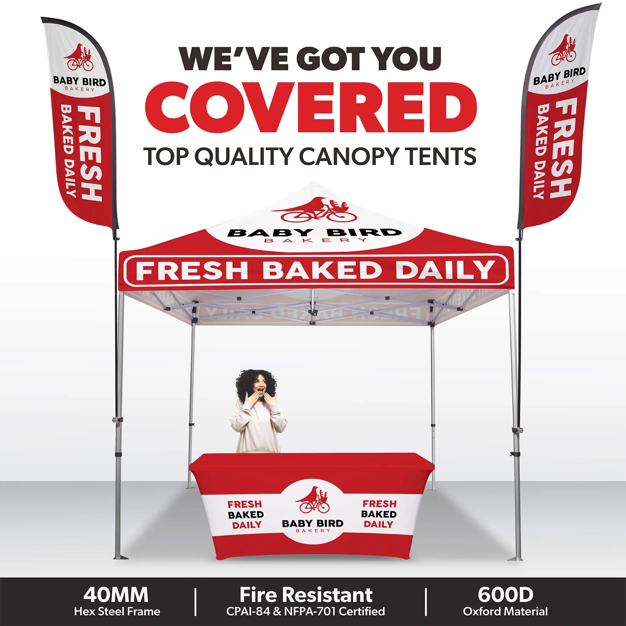10ft x 10ft Custom Canopy Tent - Experience Basic Package 7