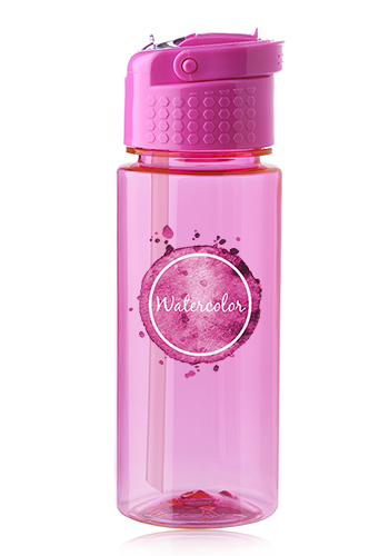 17 oz. Transparent Plastic Water Bottle with Carrying Handle 17