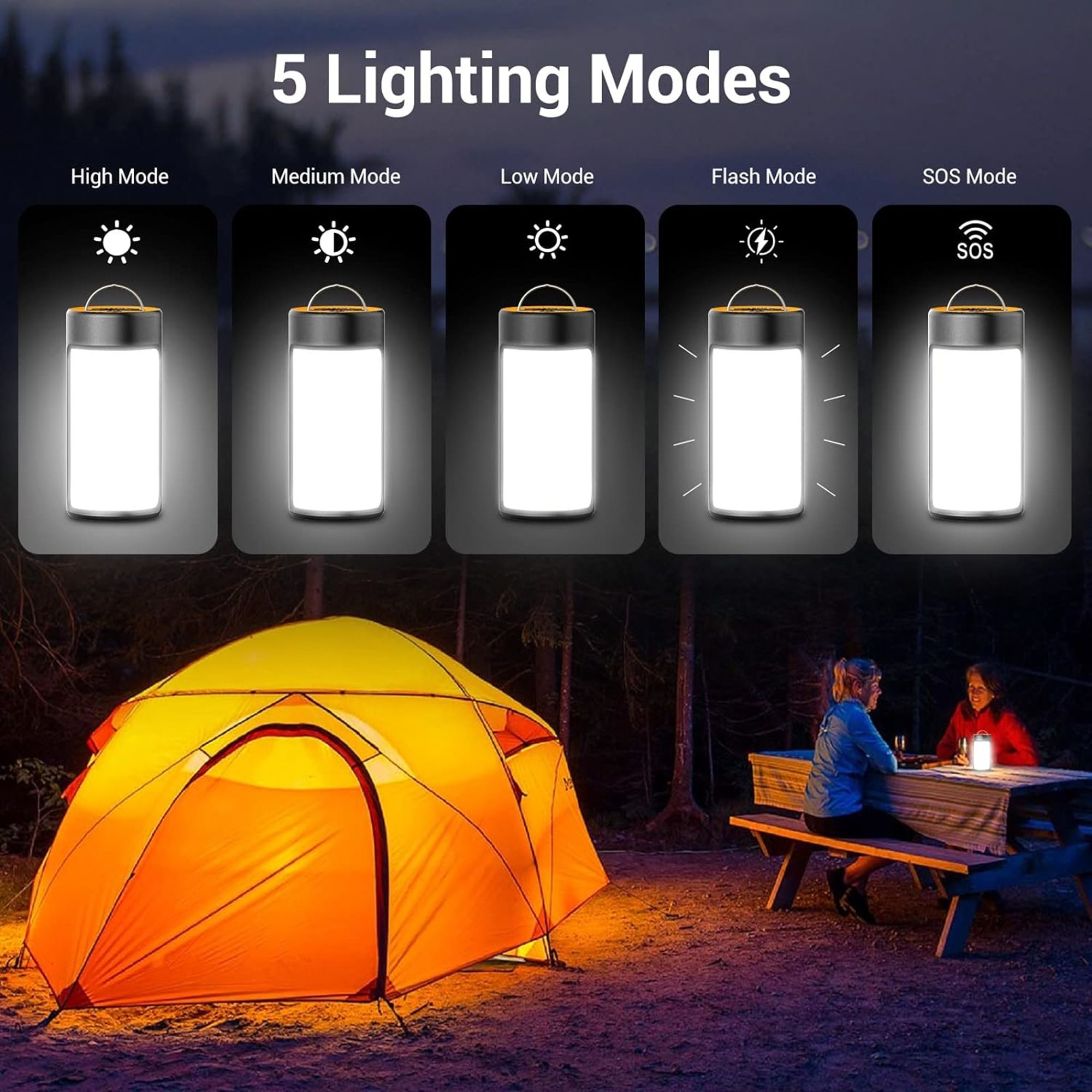 Rechargeable LED Camping Lantern Lights With Hook, custom sports ball with logo imprint 4