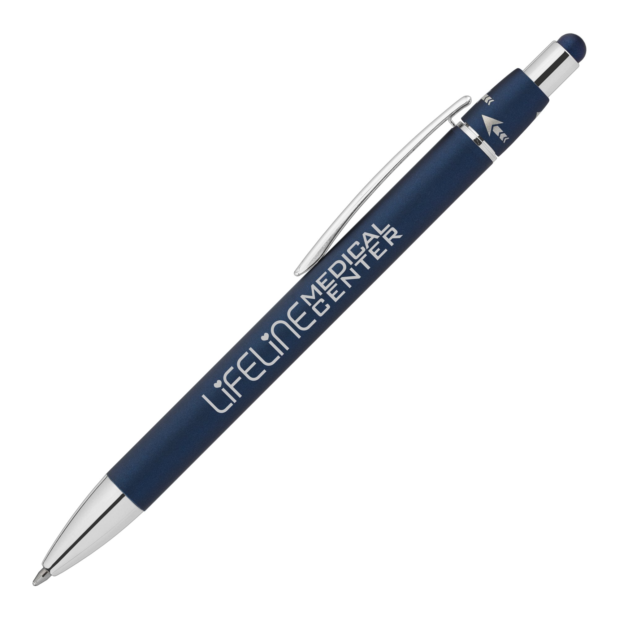 Orbit Spinner Chrome Metal Pen w/ Stylus 21