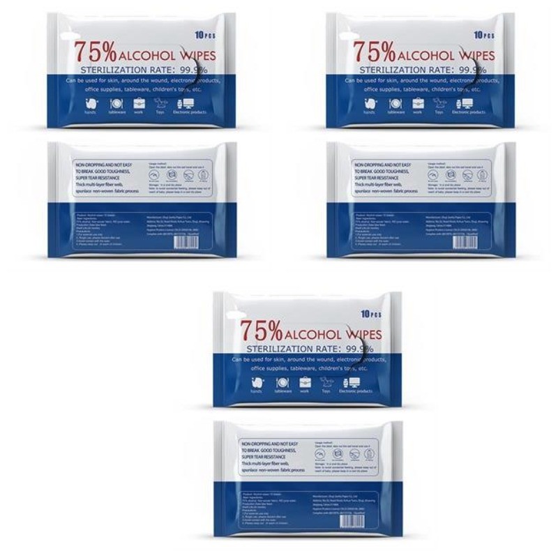 75% ALCOHOL CLEANING WET WIPES 10PCS 1