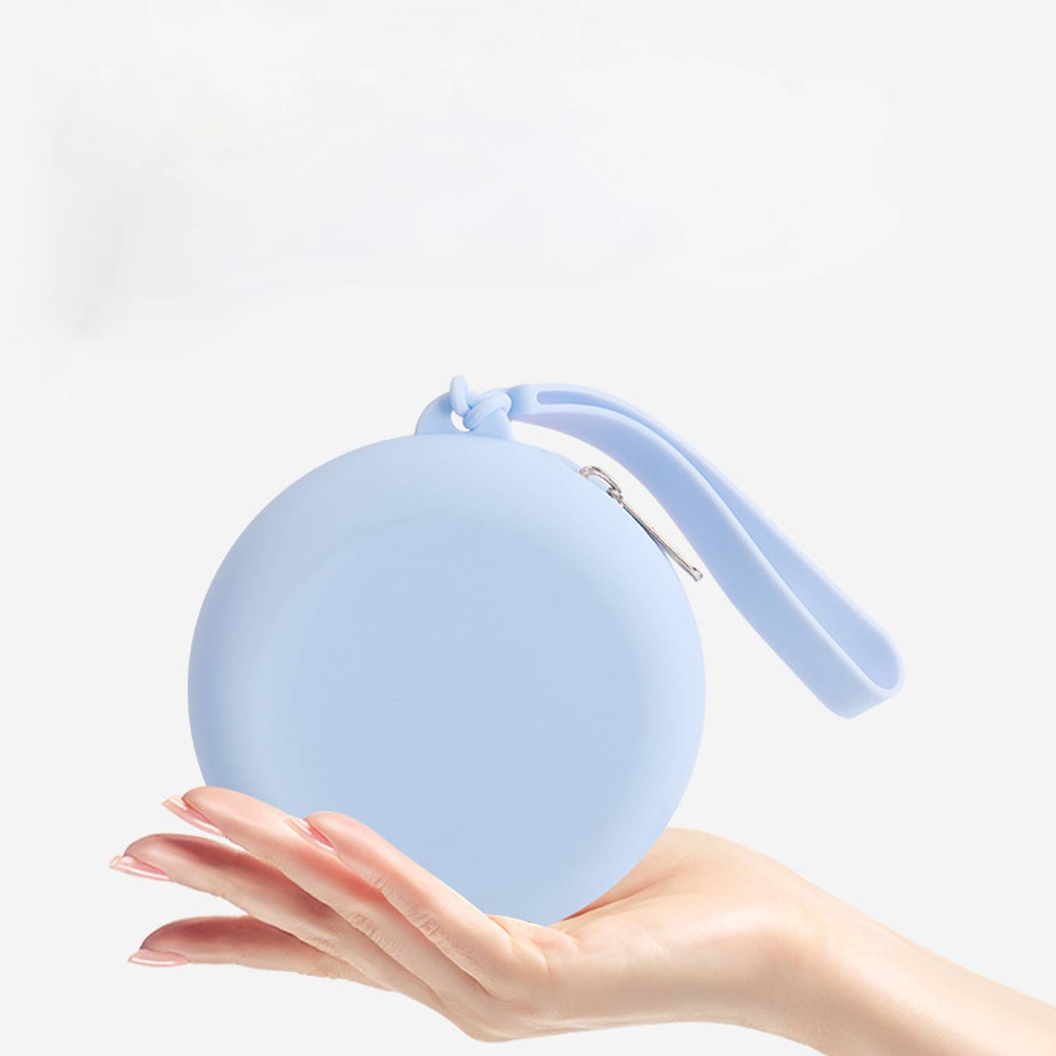 Minimalist Circular Silicone Macaron Mini Coin Bag 1