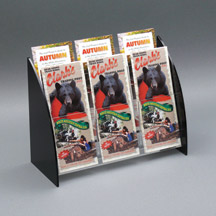 Countertop Brochure Hlder with Curved Sides 2-Tier 6-Pocket
