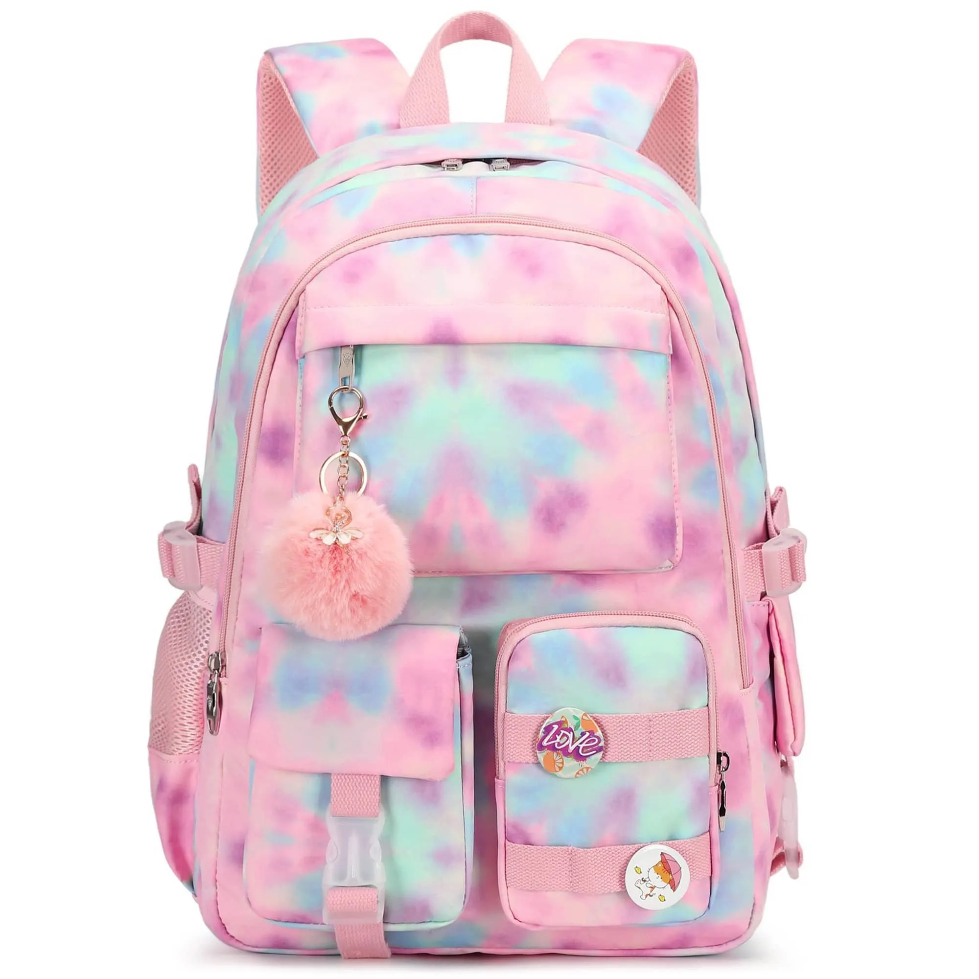 Custom Charming Pom-Pom Nylon Polyester Backpack 6