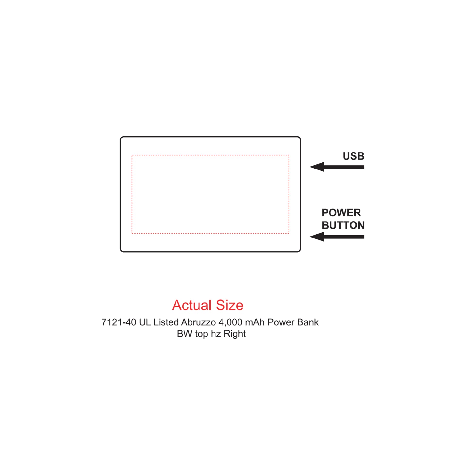 UL Listed Abruzzo 4,000 mAh Power Bank 17