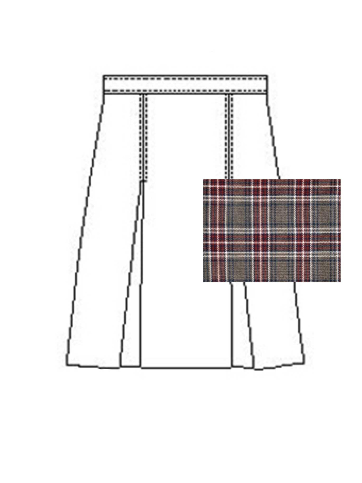 A+ Uniforms - Girls' Model 34 Polyester Plaid Skirt 13