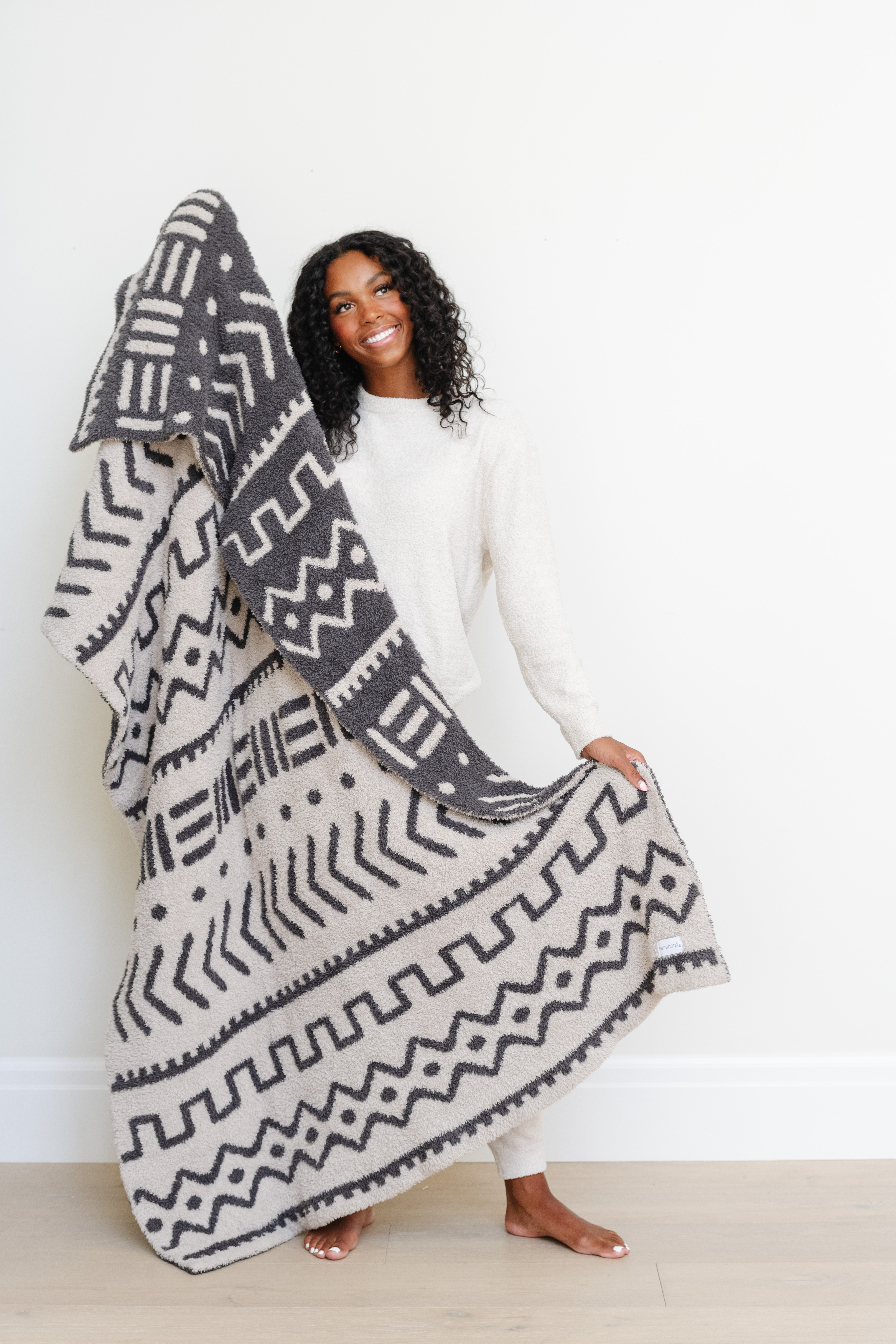 Double Layered Bamboni Mudcloth-X L Luxury Blanket (60x80) 4