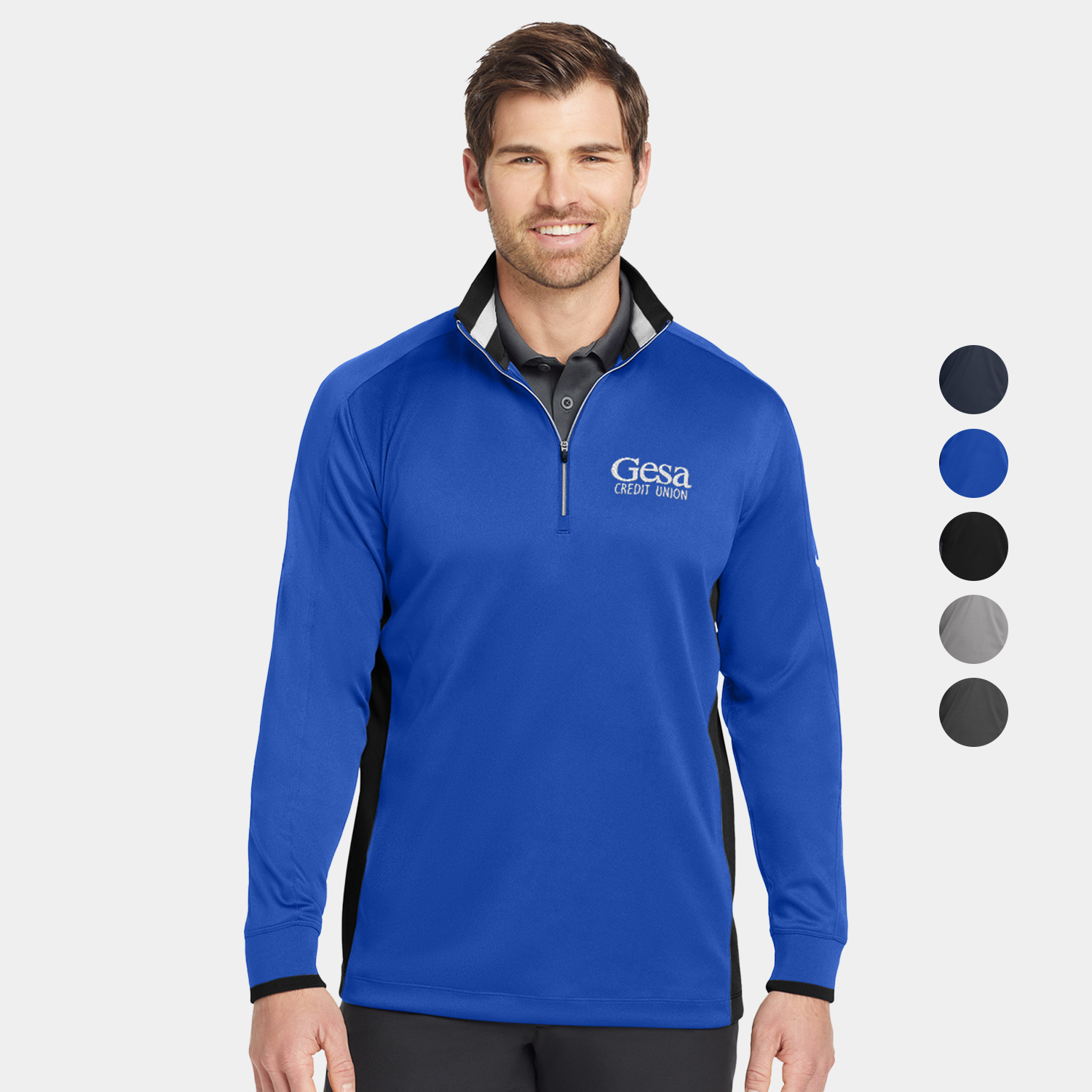 Nike Dri-FIT 1/2-Zip Cover-Up 8.3 oz. Sweatshirt Active Wear, custom hoodie or sweatshirt with logo imprint 5