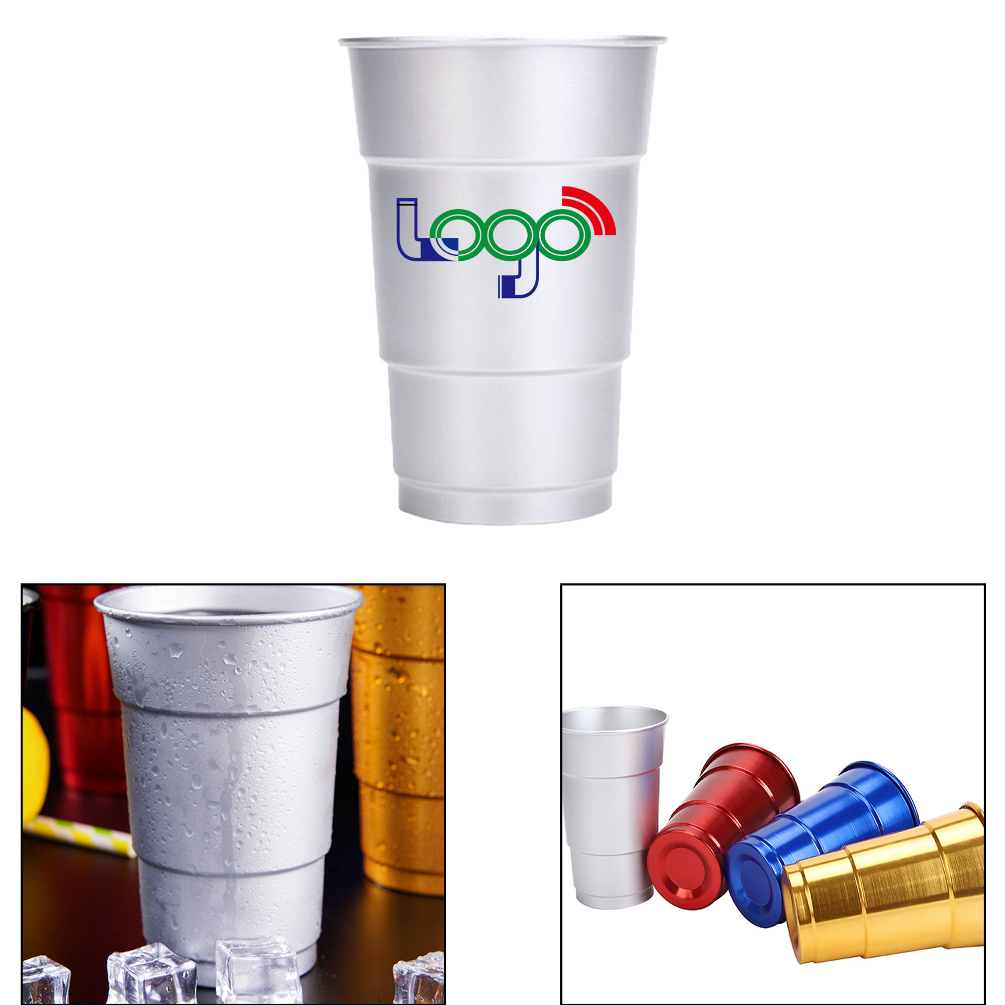 16 oz Reusable Aluminium Pint Cup 2