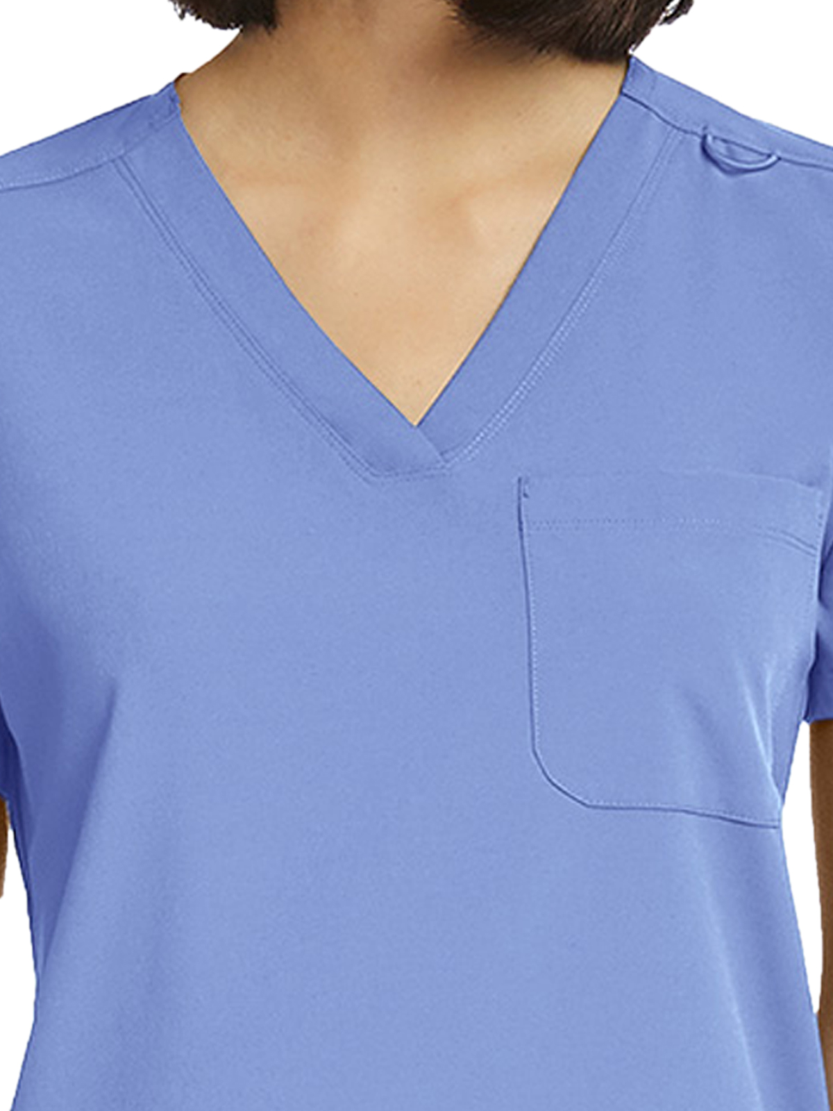 ScrubJoy Originals - Women's Fitted One-Pocket V-Neck Top 2