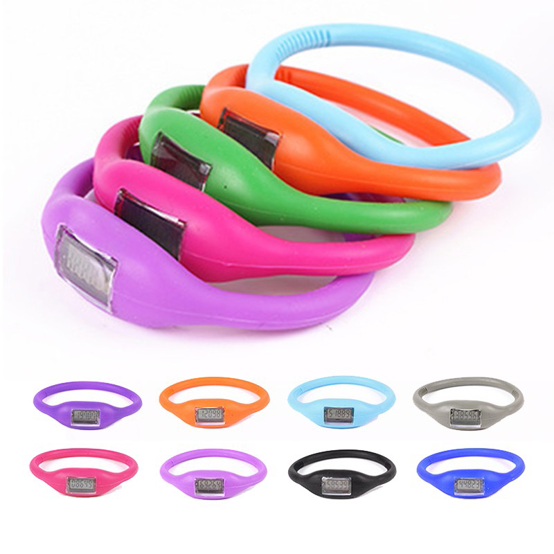 Imprinted Silicone Bracelet Pedometer