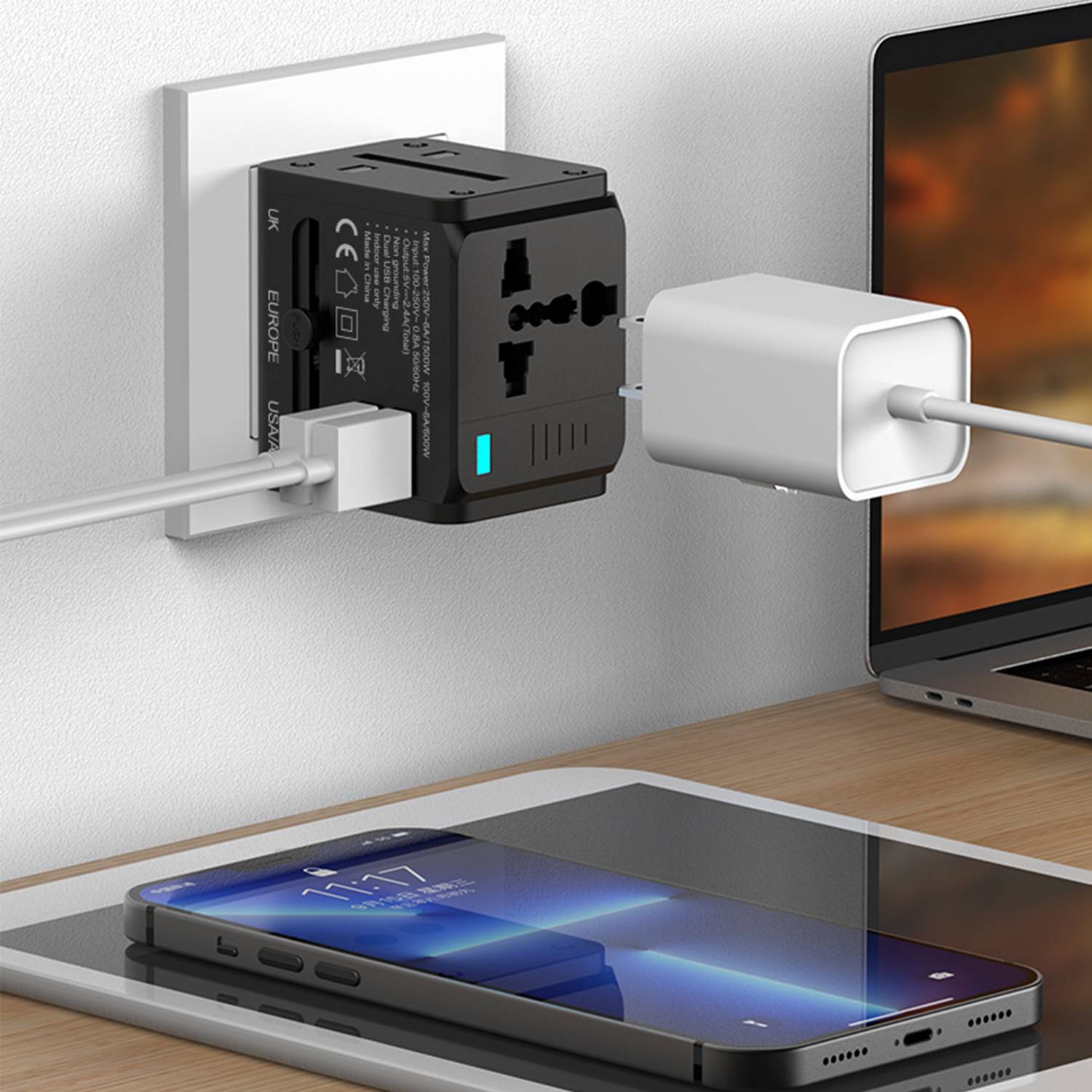 Universal Travel Adapter One International Wall Charger 1