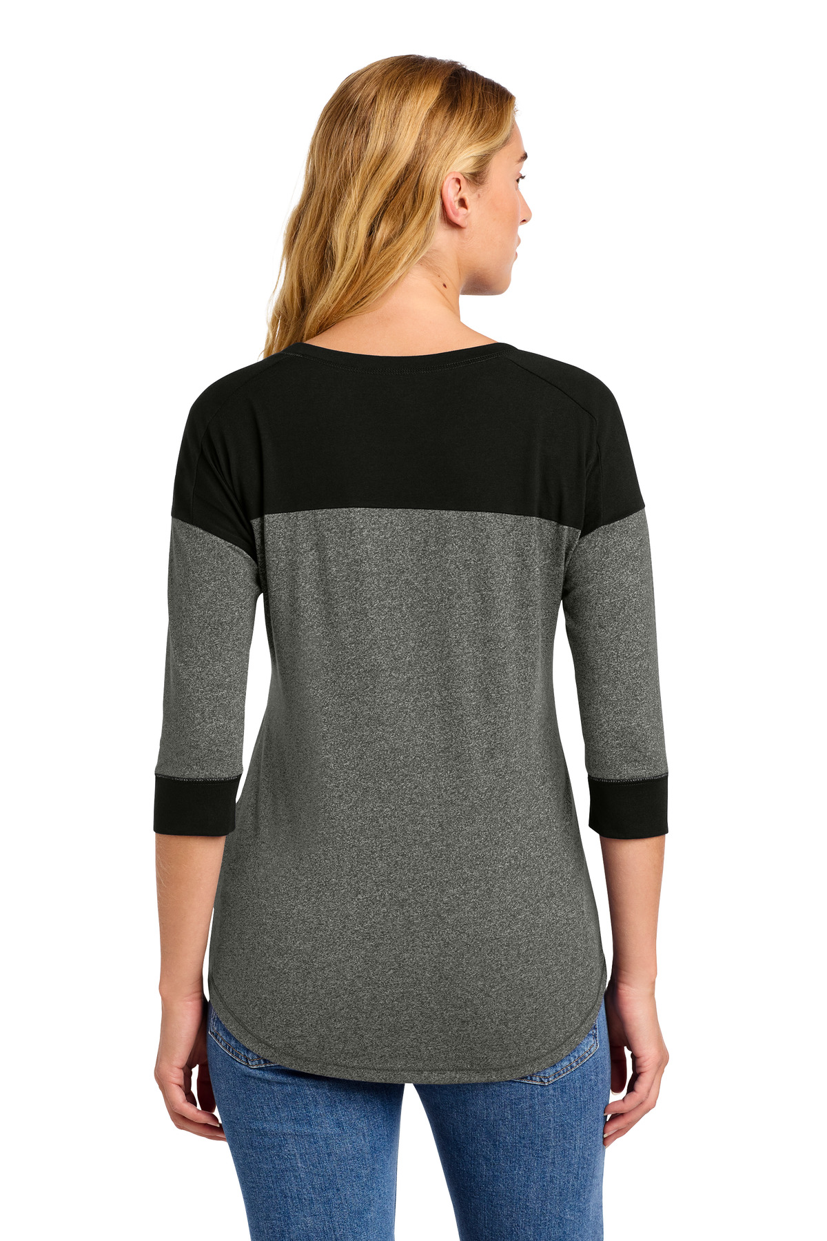 New Era Women's Heritage Blend 3/4-Sleeve Baseball Raglan Tee. LNEA104 37