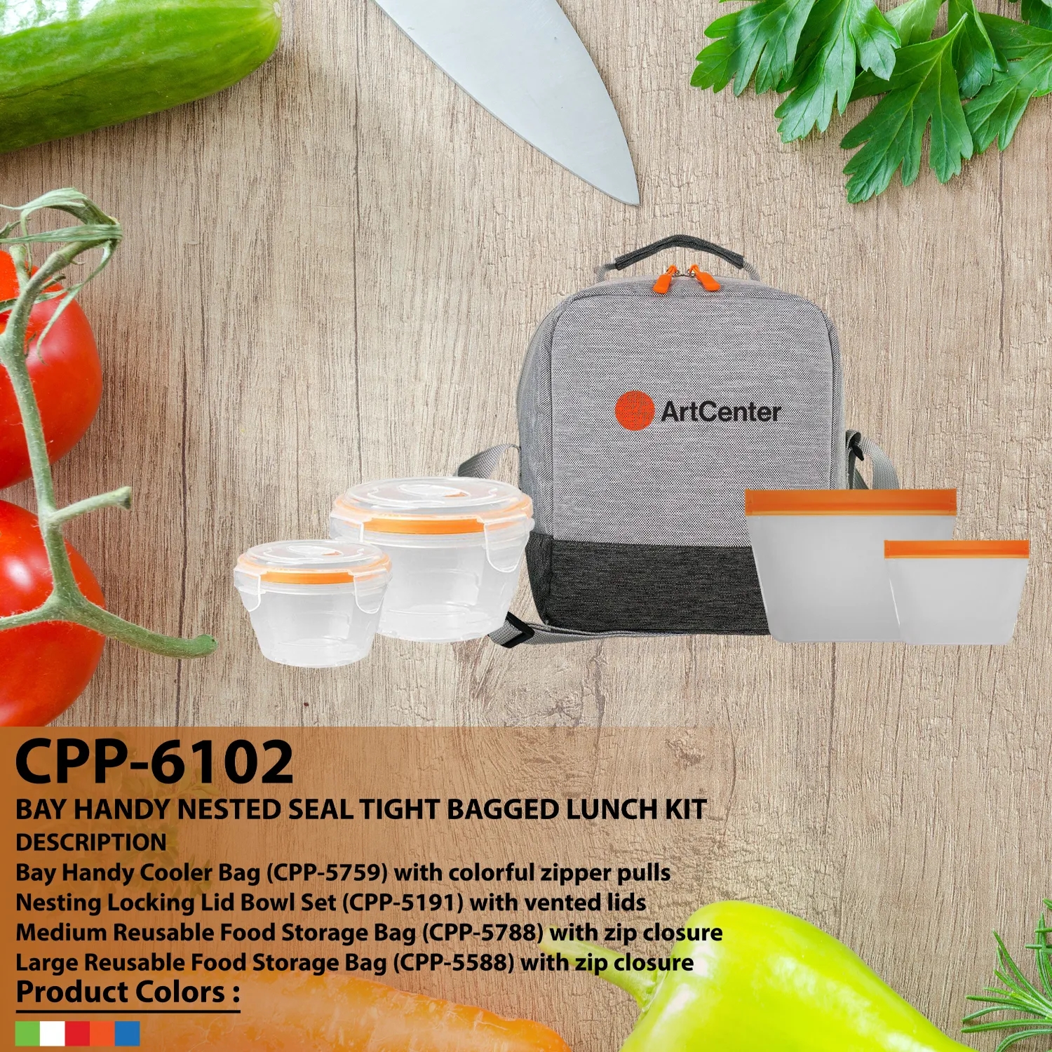 Bay Handy Nested Seal Tight Bagged Lunch Kit 9