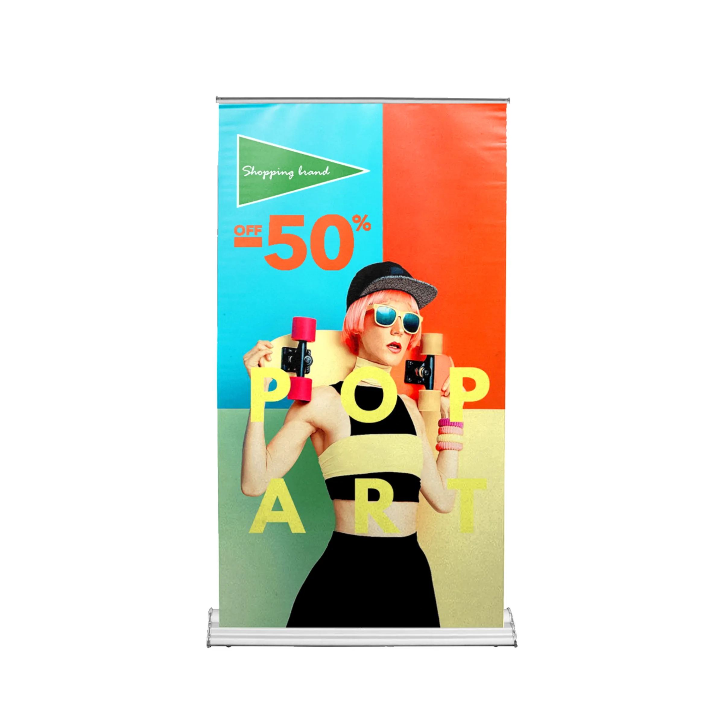 33.25" x 63" Adjustable Banner Stand Kit 6