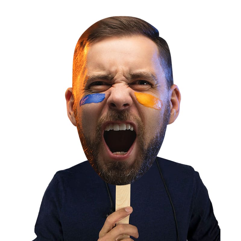 Face Cutout Hand Fans 6