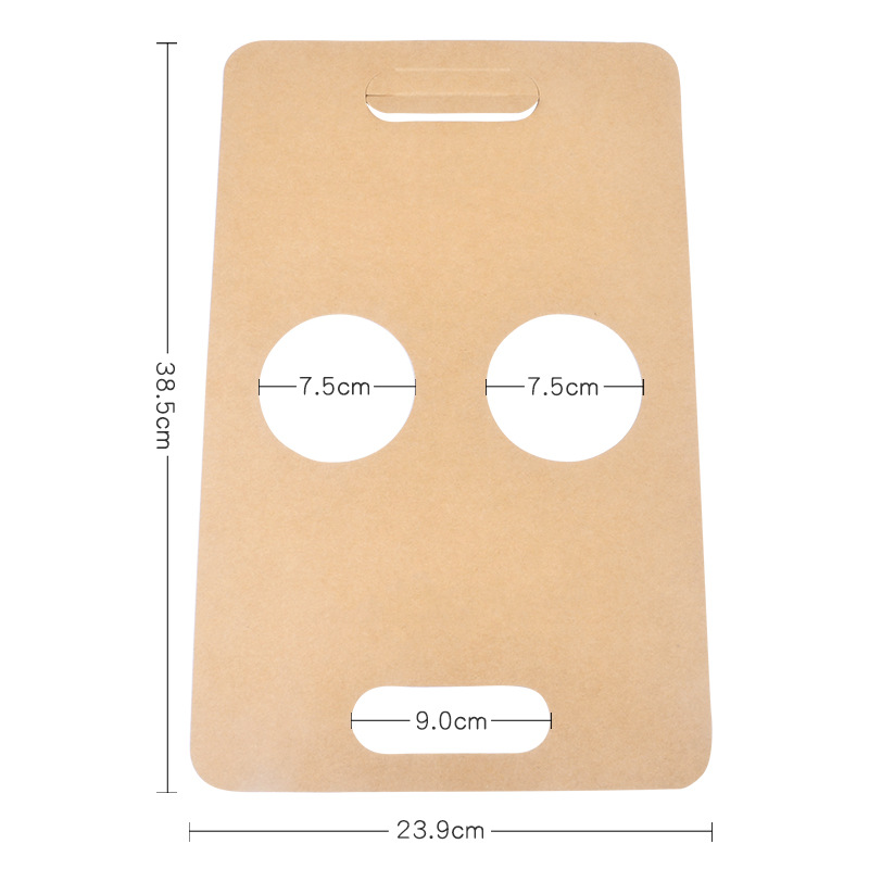 Kraft Paper Cup Holder For 2 Cup 3
