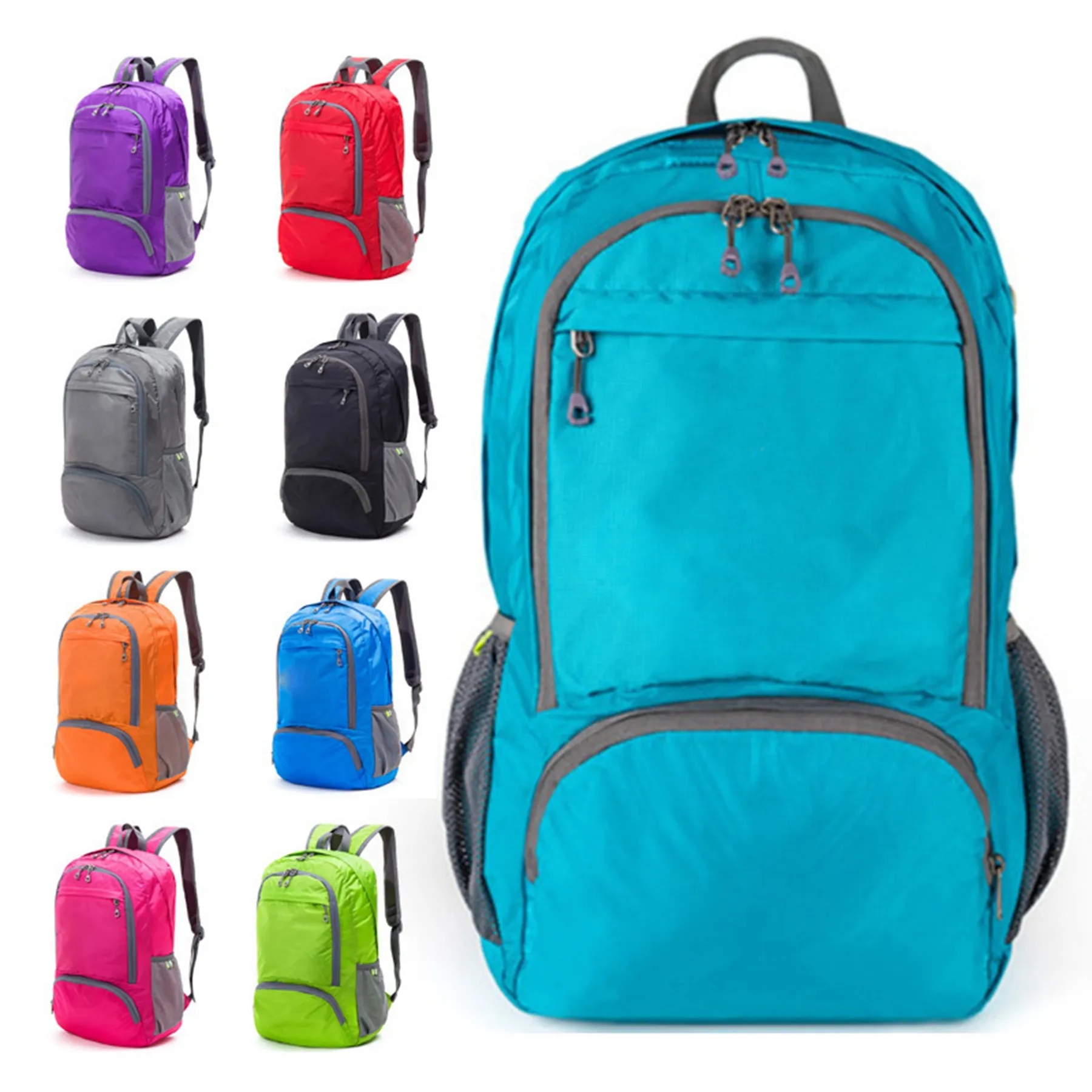 Waterproof Travel Foldable Laptop Backpack with Mesh Pockets 1