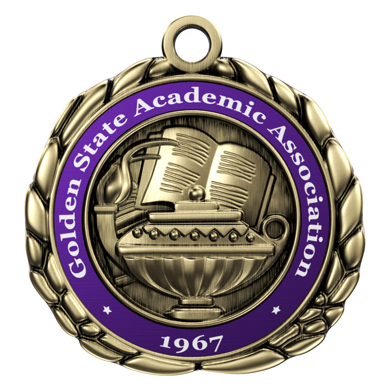 Express Vibraprint™ Book & Lamp Quali-Craft Medallion (2-1/2") 2