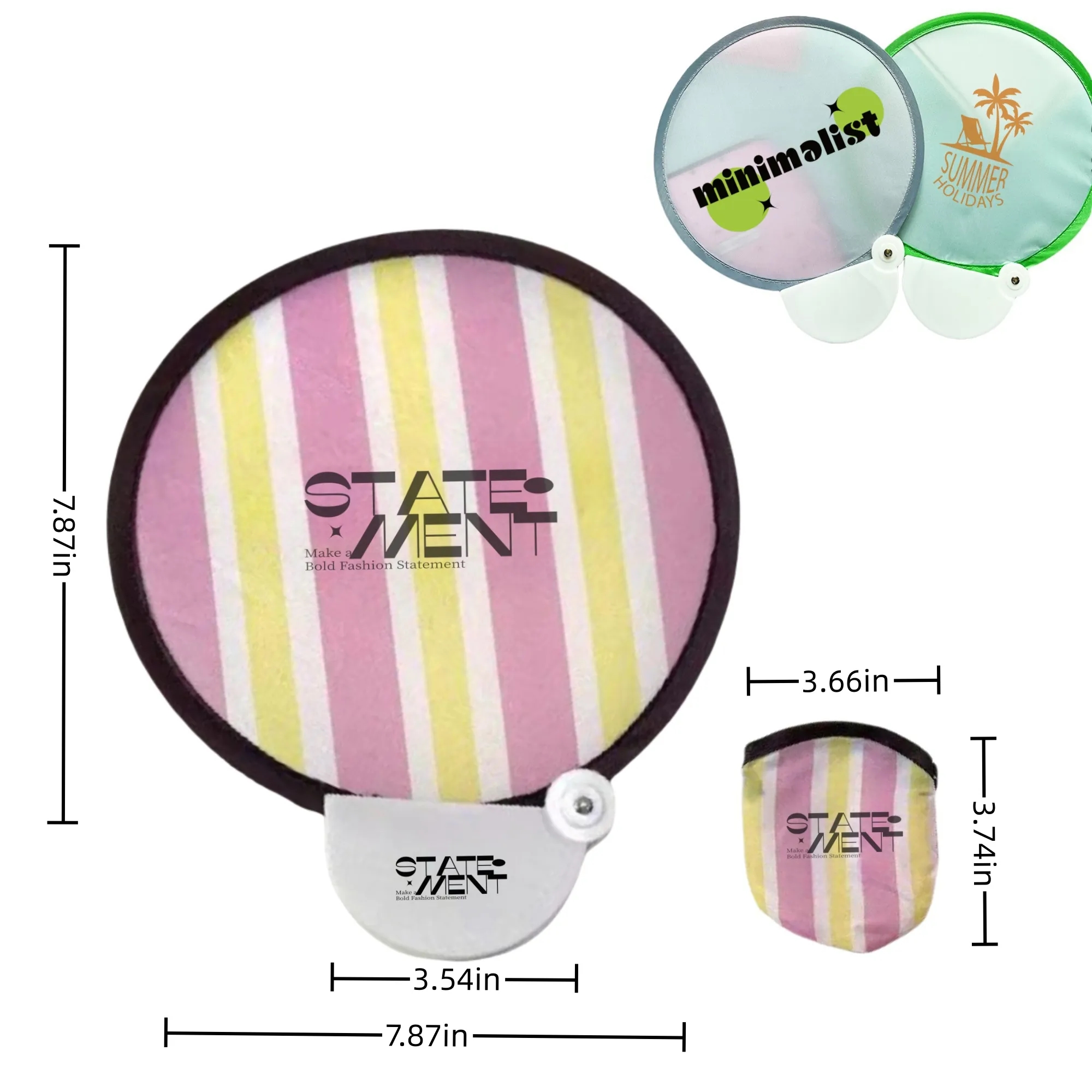 Multi-Style Folding Fans Full-Print Promo Events 5