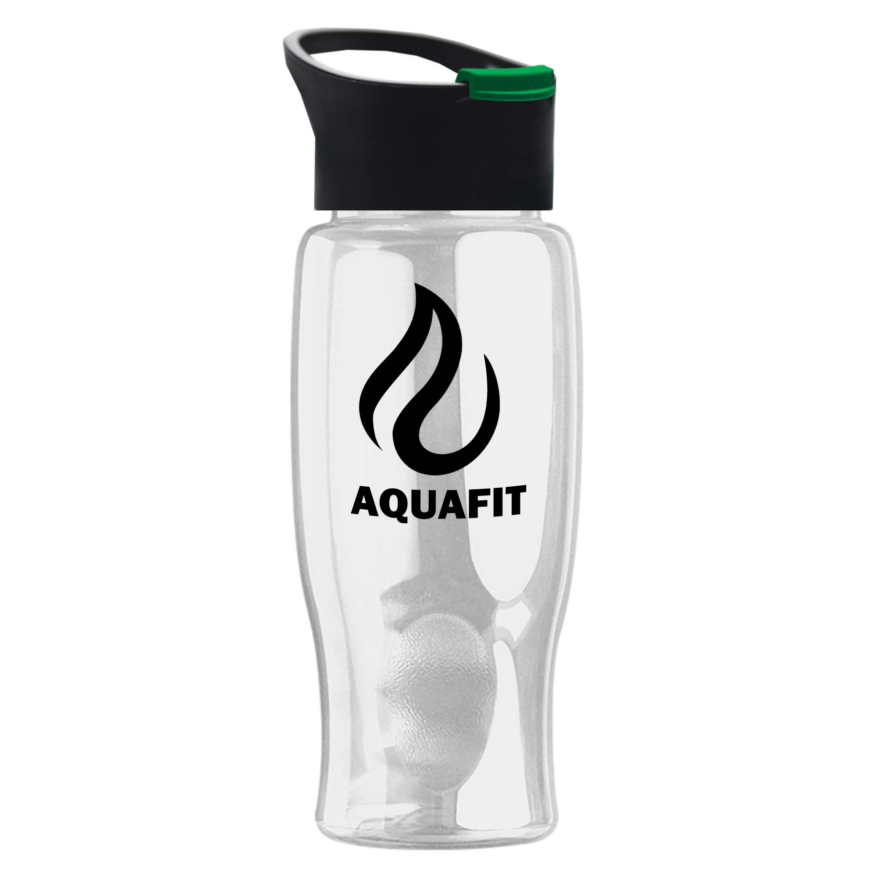 Poly-pure - 27 oz. Transparent Bottle with Pop-up