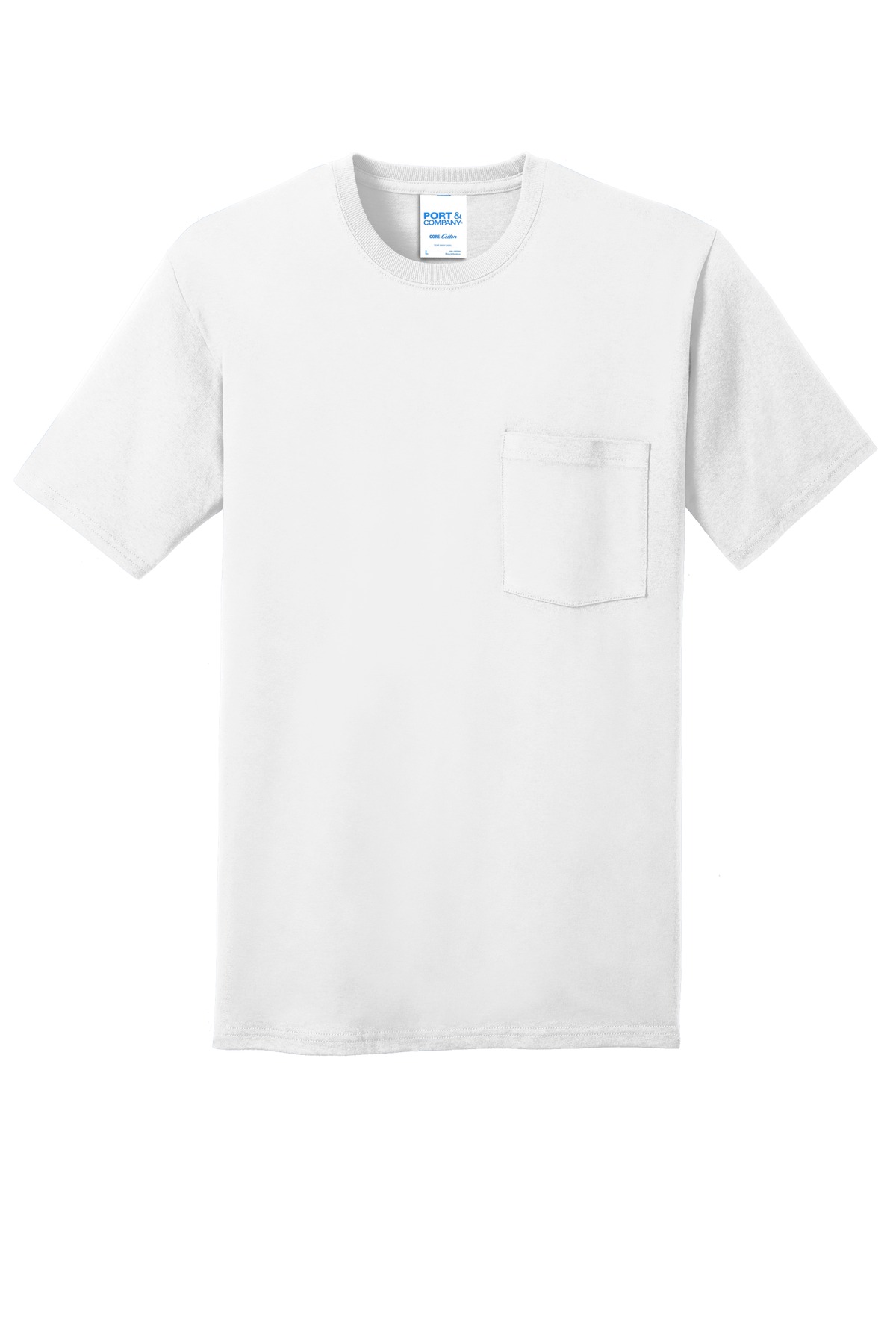 Port & Co Core Cotton Pocket Tee. PC54P 103