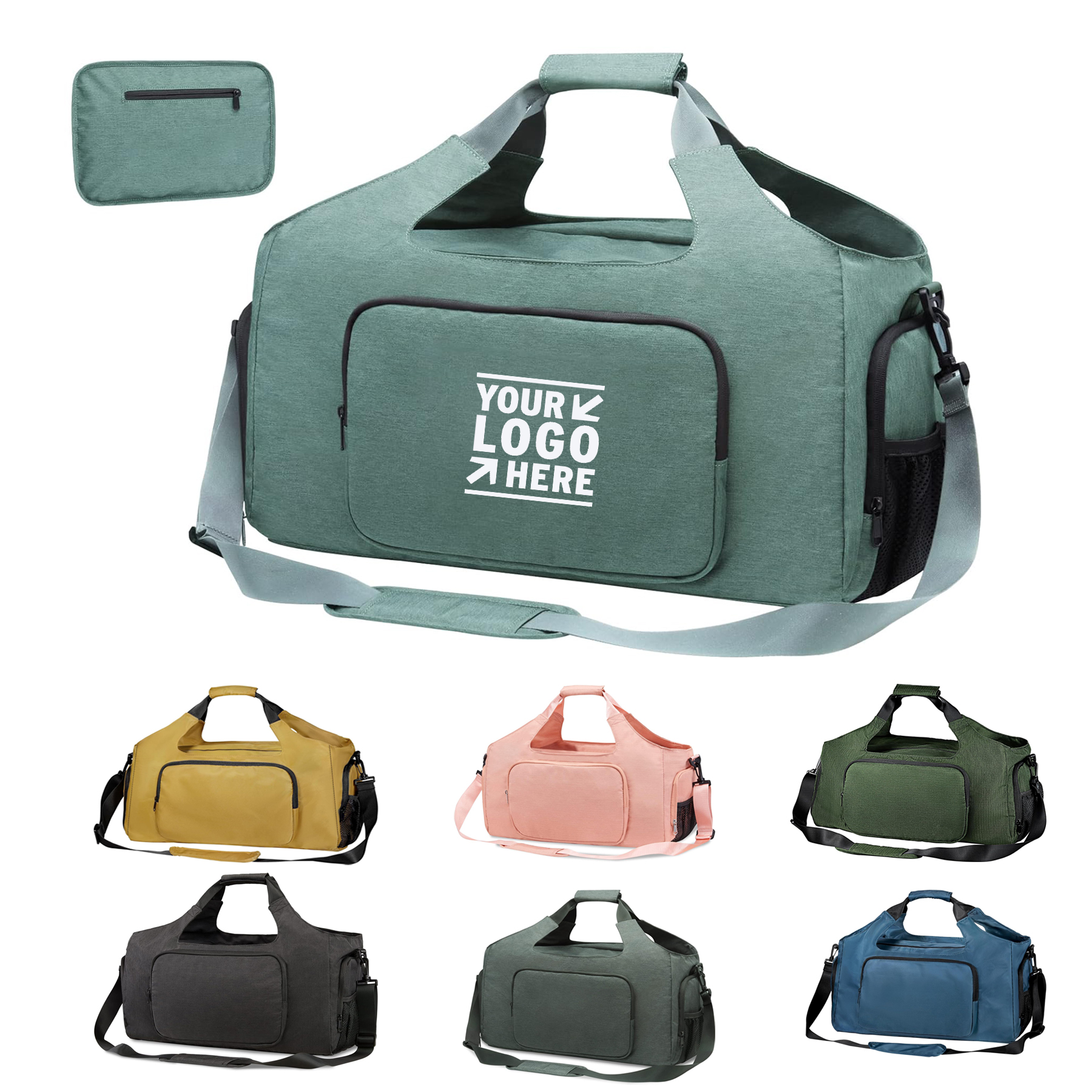 Men Women Sports Duffle Compartment Wet Travel Gym Bag With Shoe Pocket 2